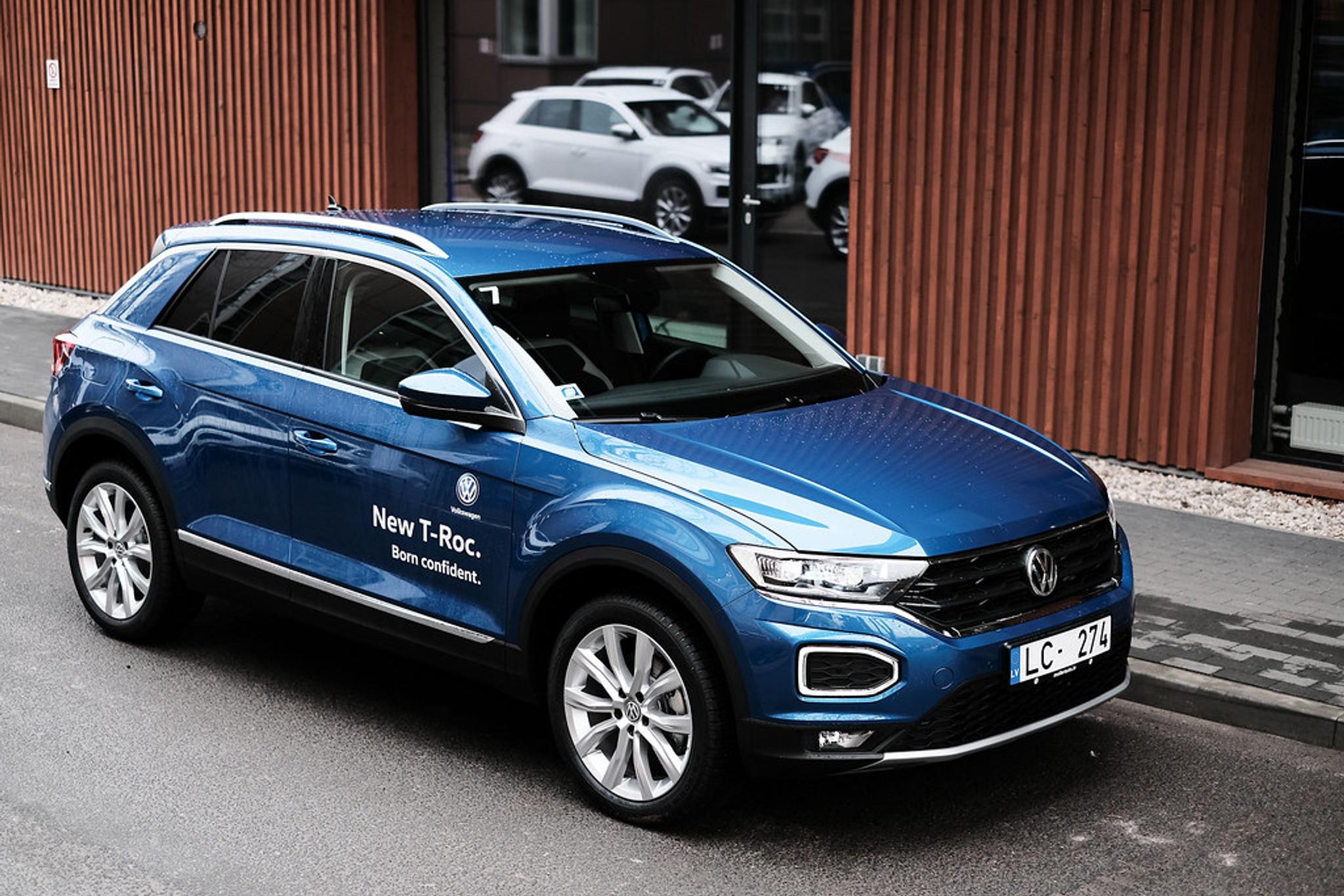 Blue Volkswagen T-ROC