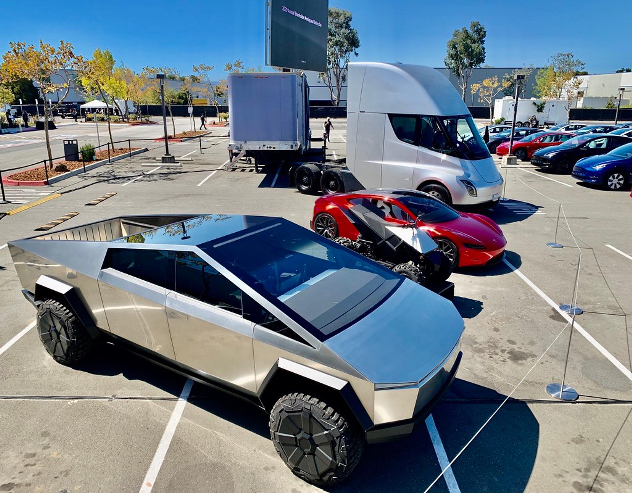 Tesla lineup, including the Cybertruck