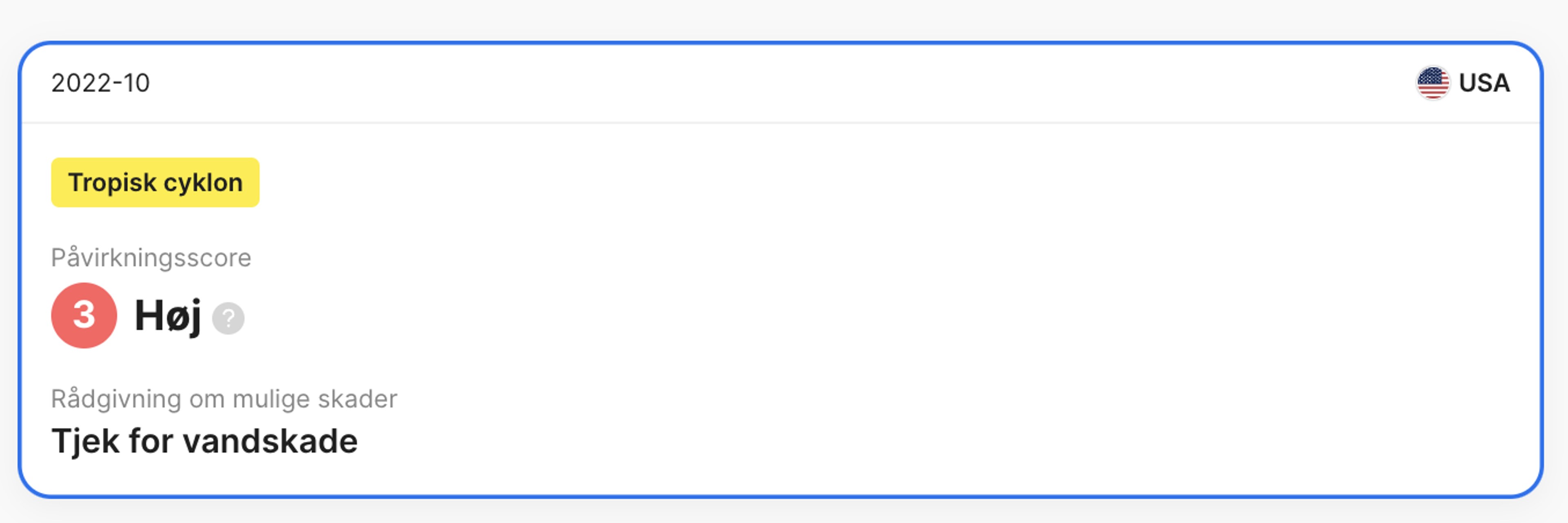 katastrofeinformation fundet i "carVertical"-rapporten