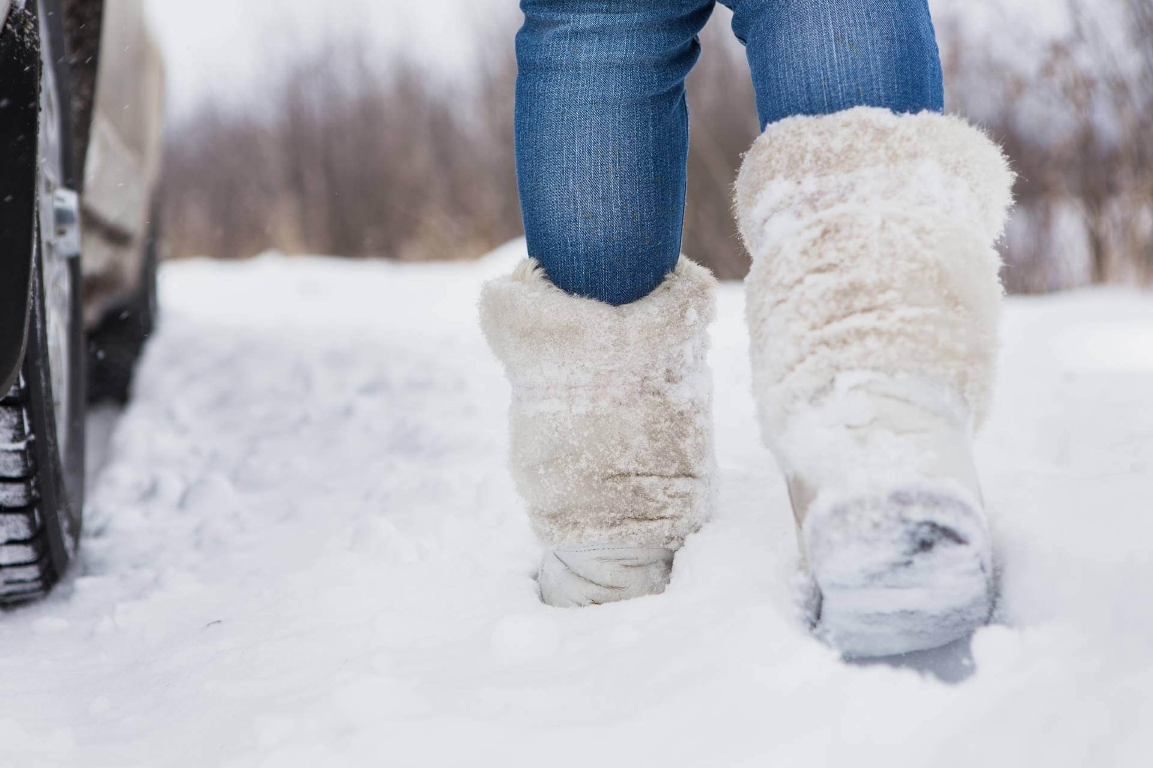 snowy shoes