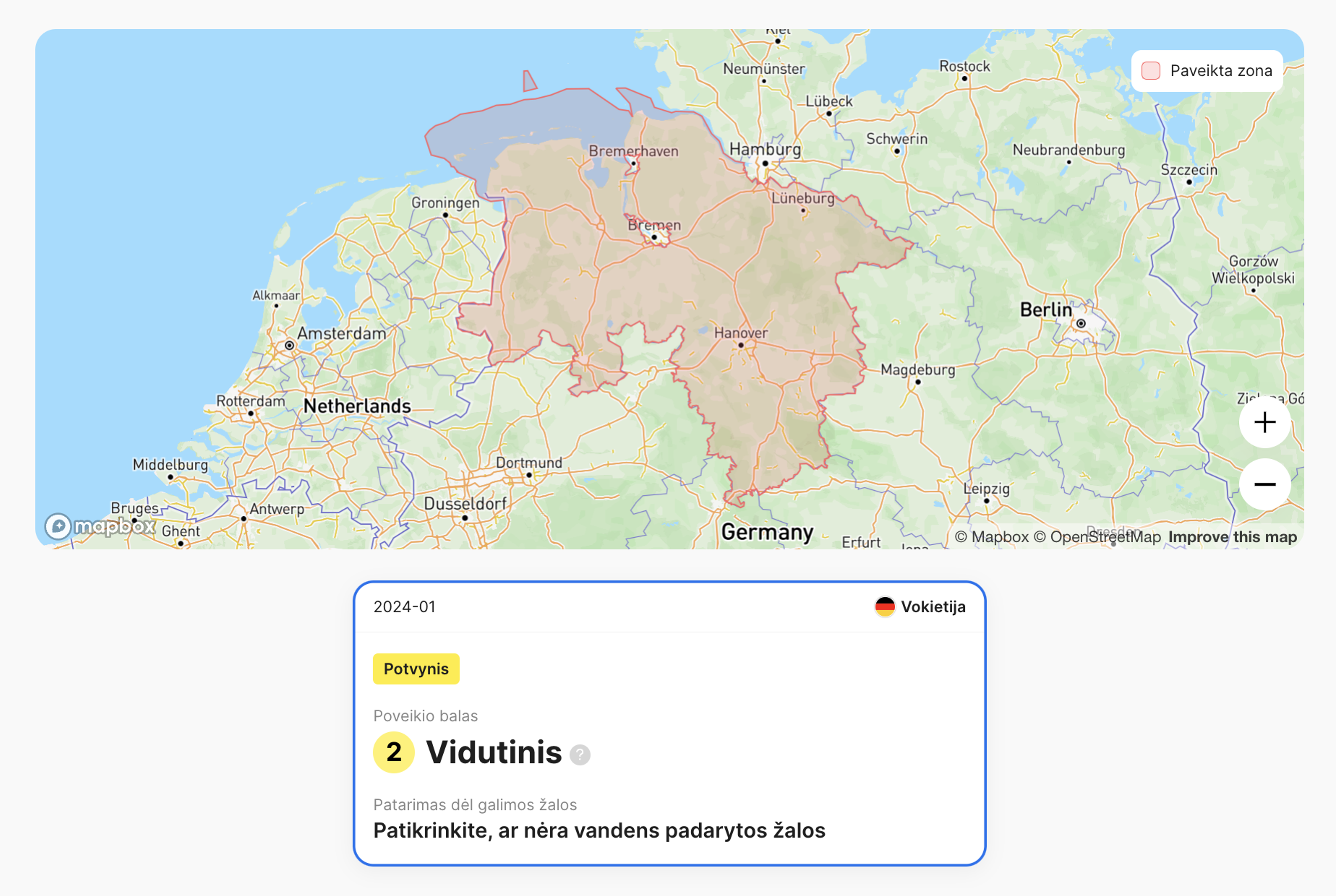 „carVertical“ ataskaitoje aptikta potvynio žala