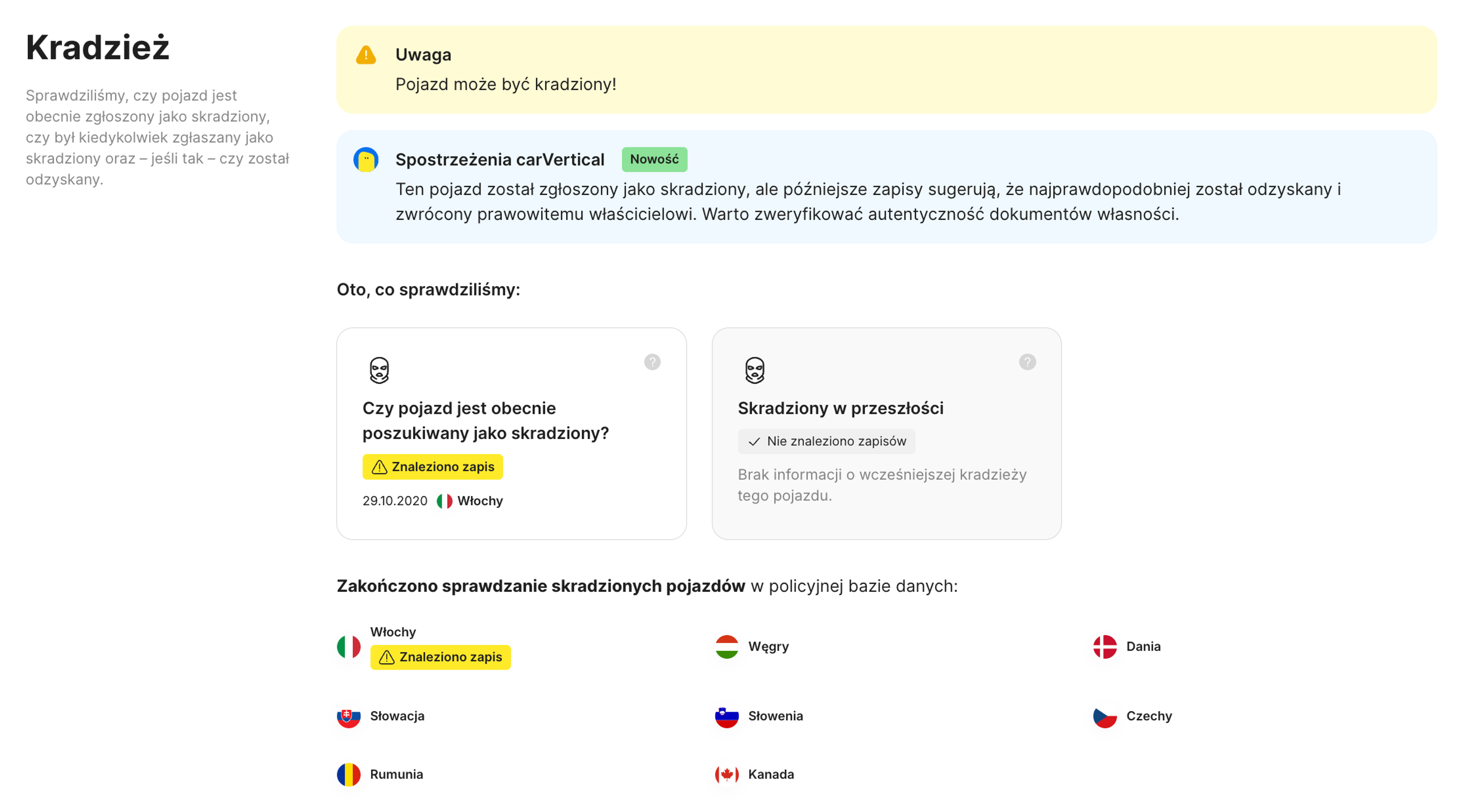 Rejestr skradzionych pojazdów