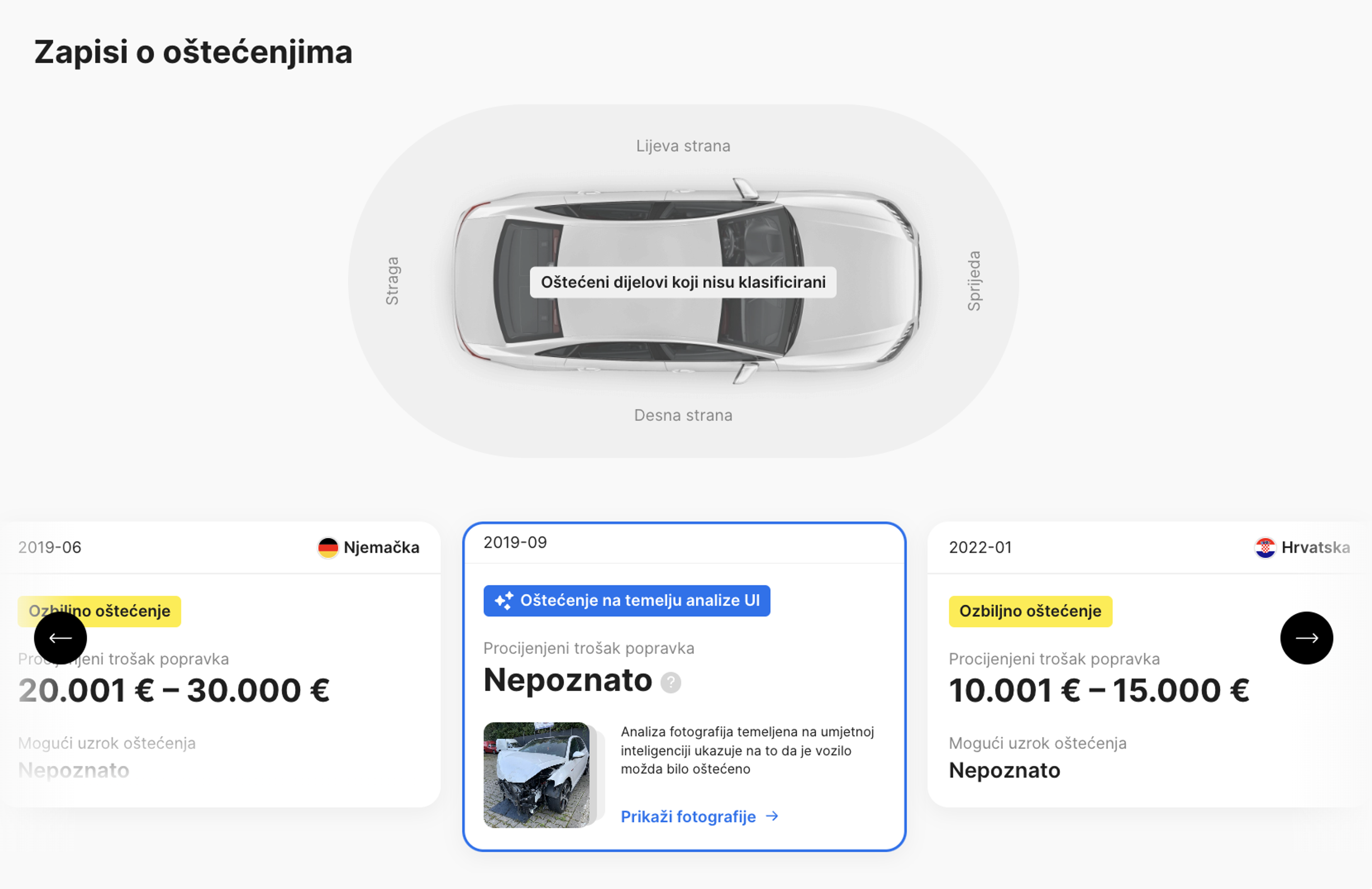 Značajka AI oštećenja