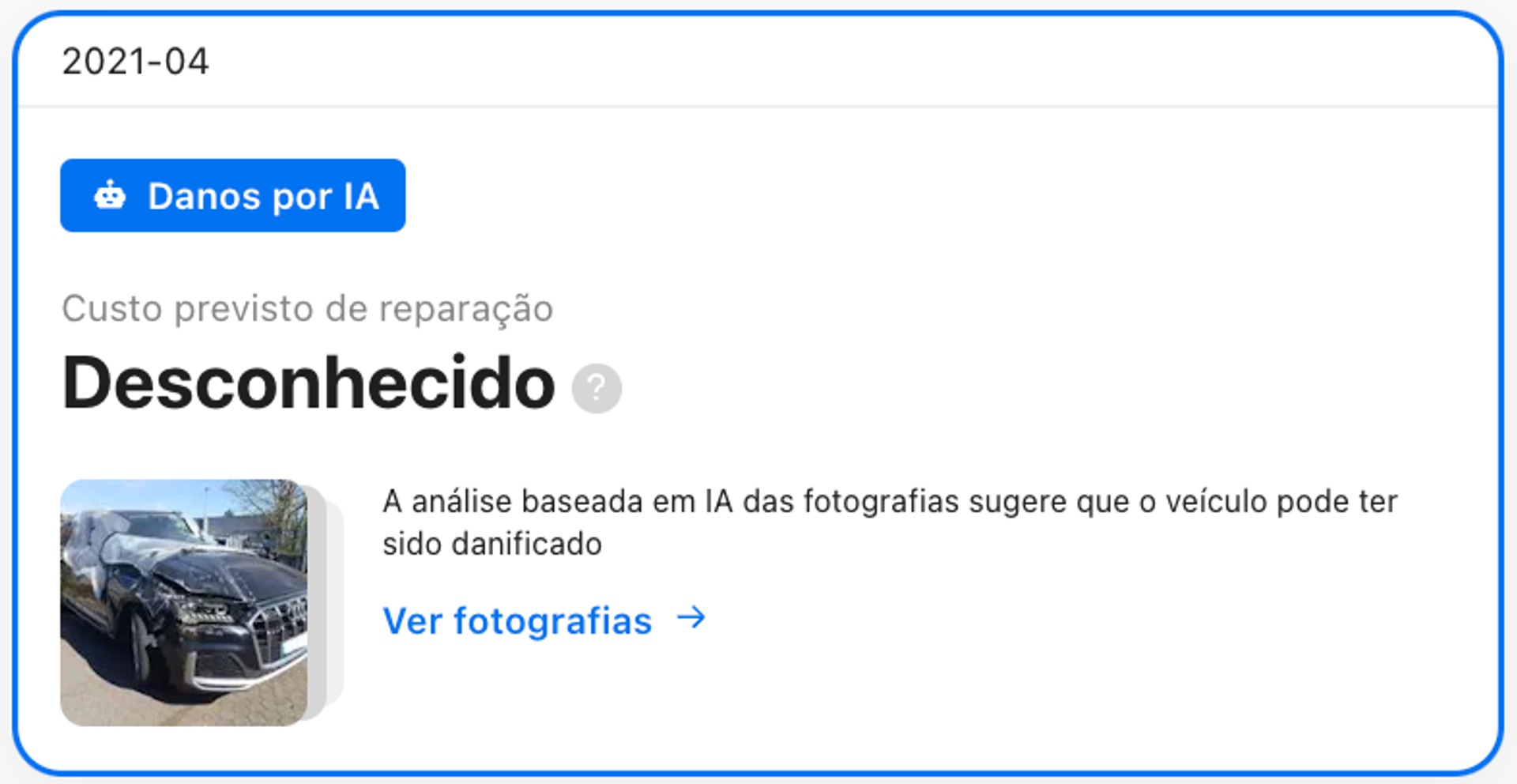 Informações sobre danos de IA