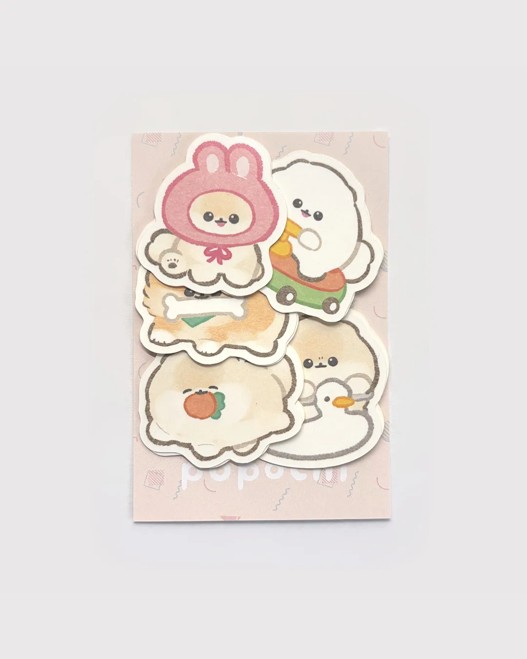 ぽぽち工房のあたらしいグッズ!フレークシールとメモパッドができました🐾 3