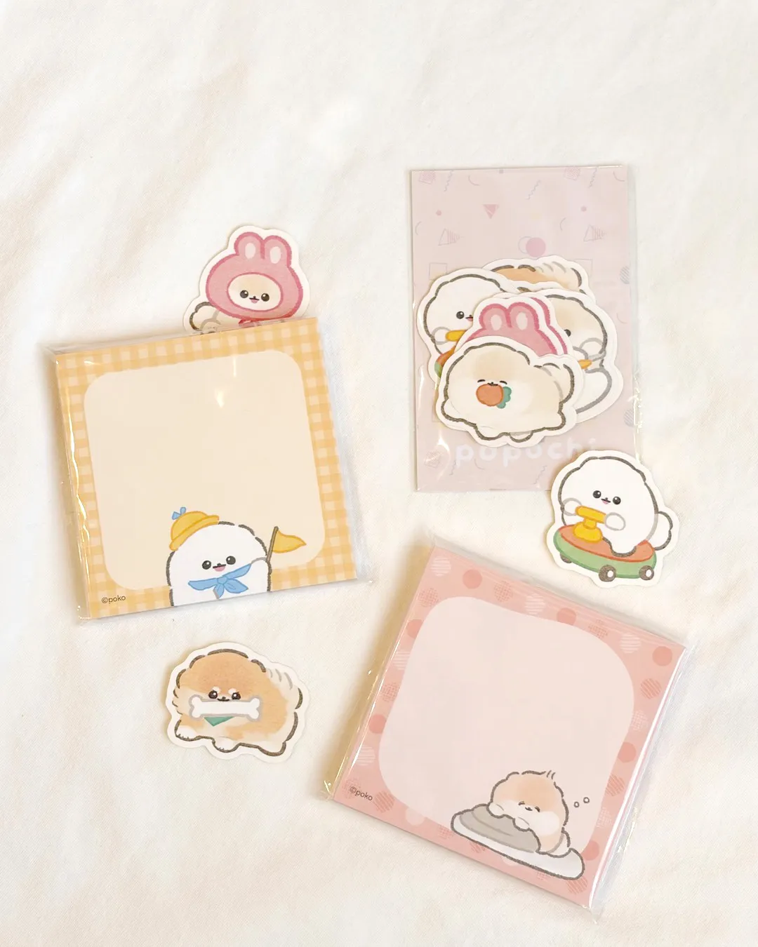 ぽぽち工房のあたらしいグッズ!フレークシールとメモパッドができました🐾 1