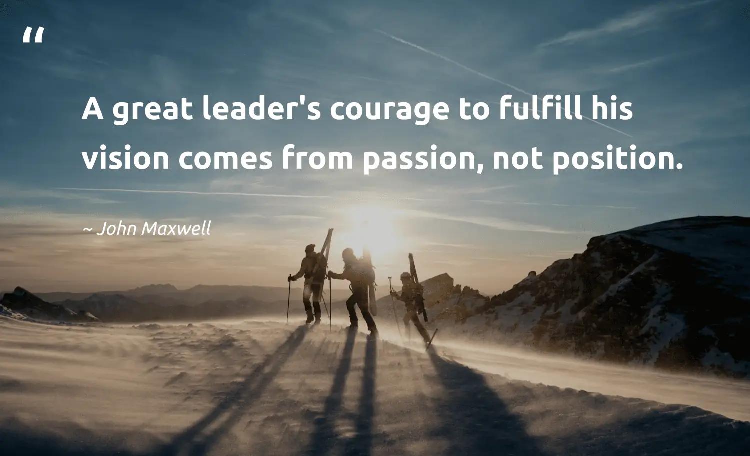 Passion as a driver of leadership