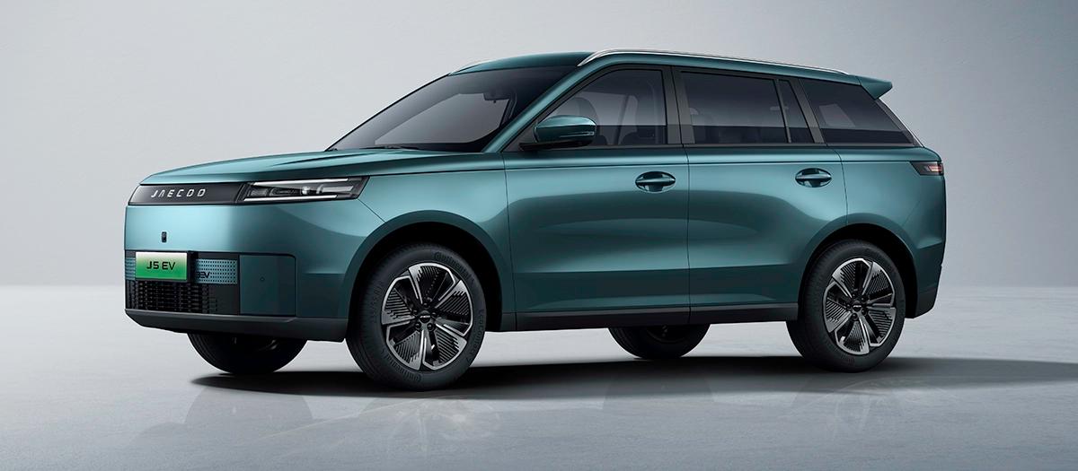 JAECOO 5, color Cooper Green, vista lateral