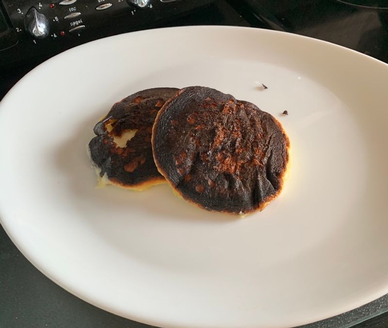 burnt pancakes