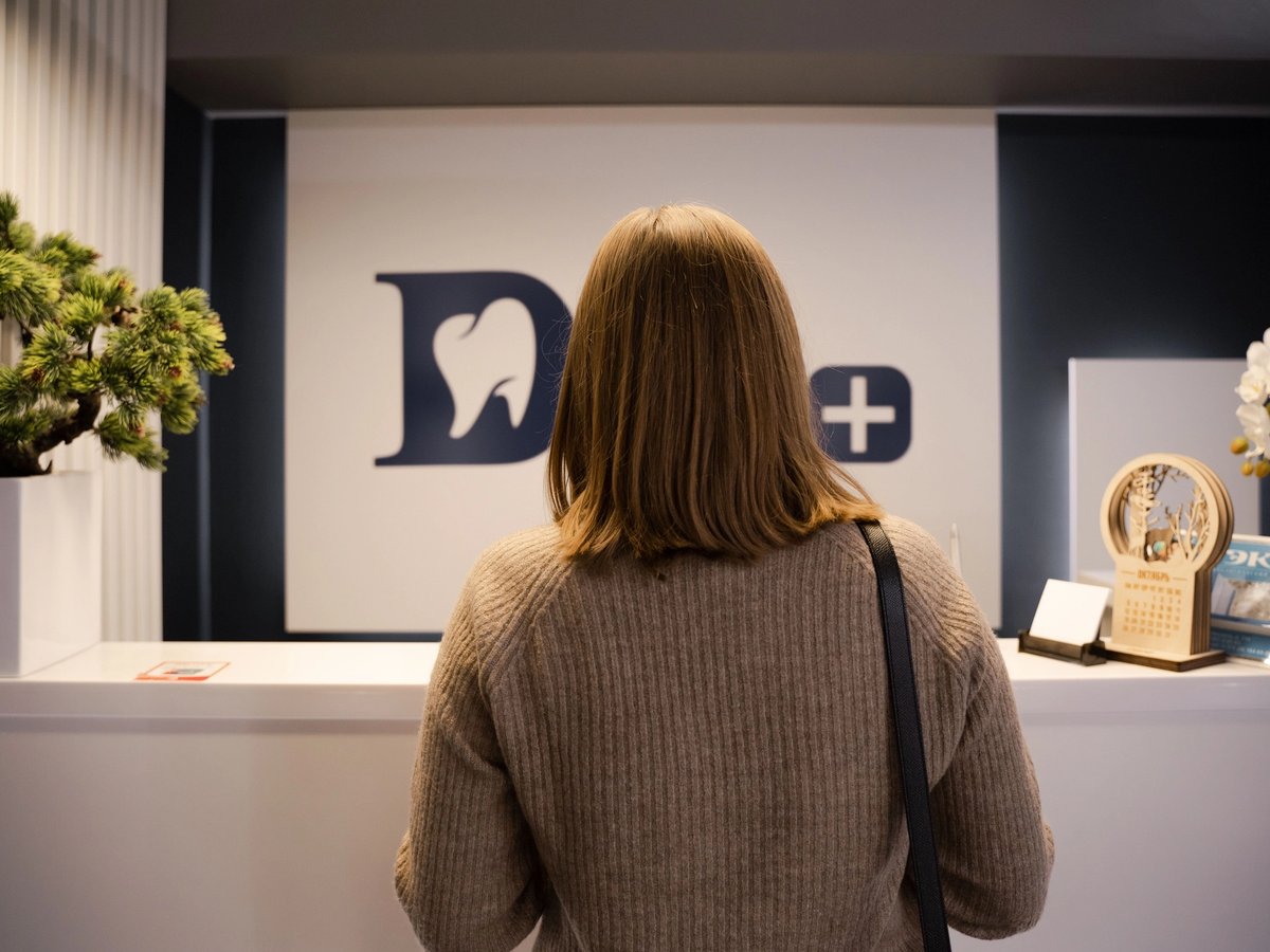 Healthcare professional using a mobile phone