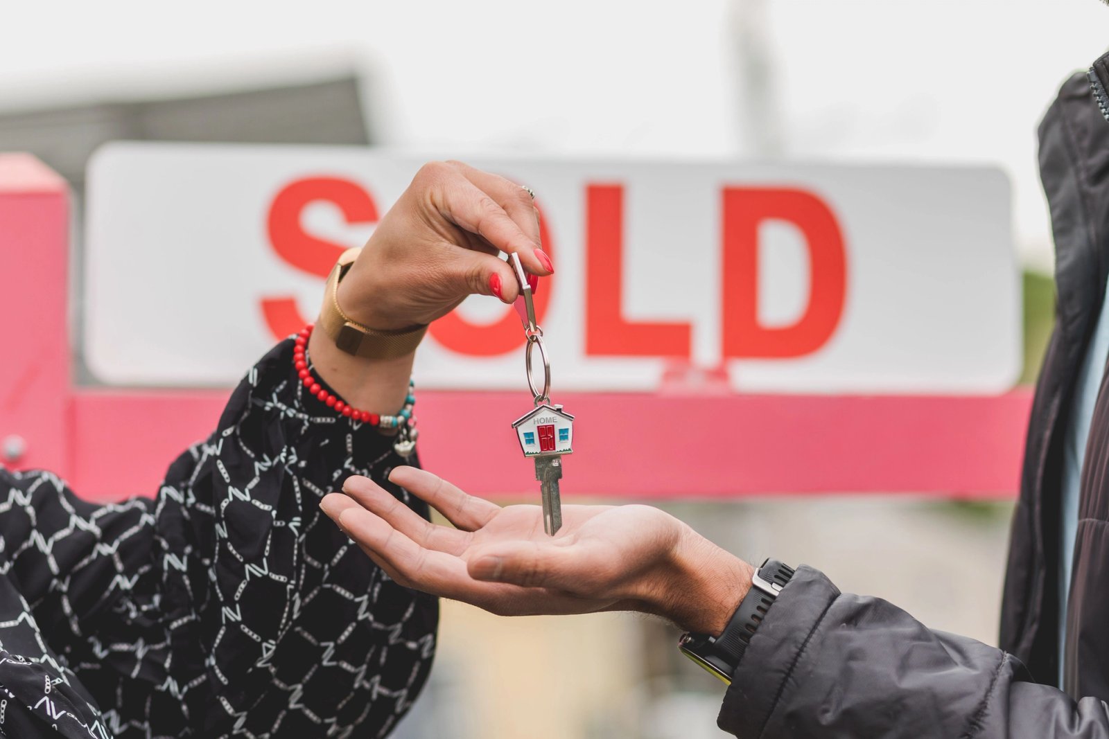Real estate professional assisting a client