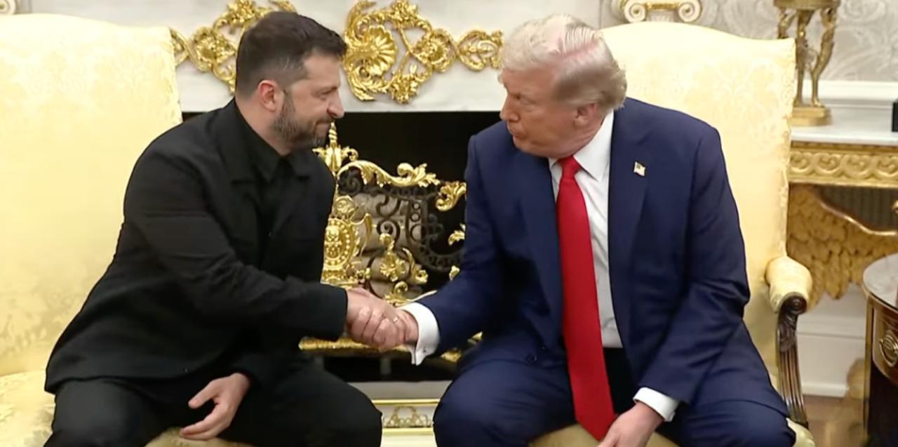BREAKING: Trump meets with Zelensky in the Oval Office to discuss 'lasting peace' ahead of 'trilateral' negotiations