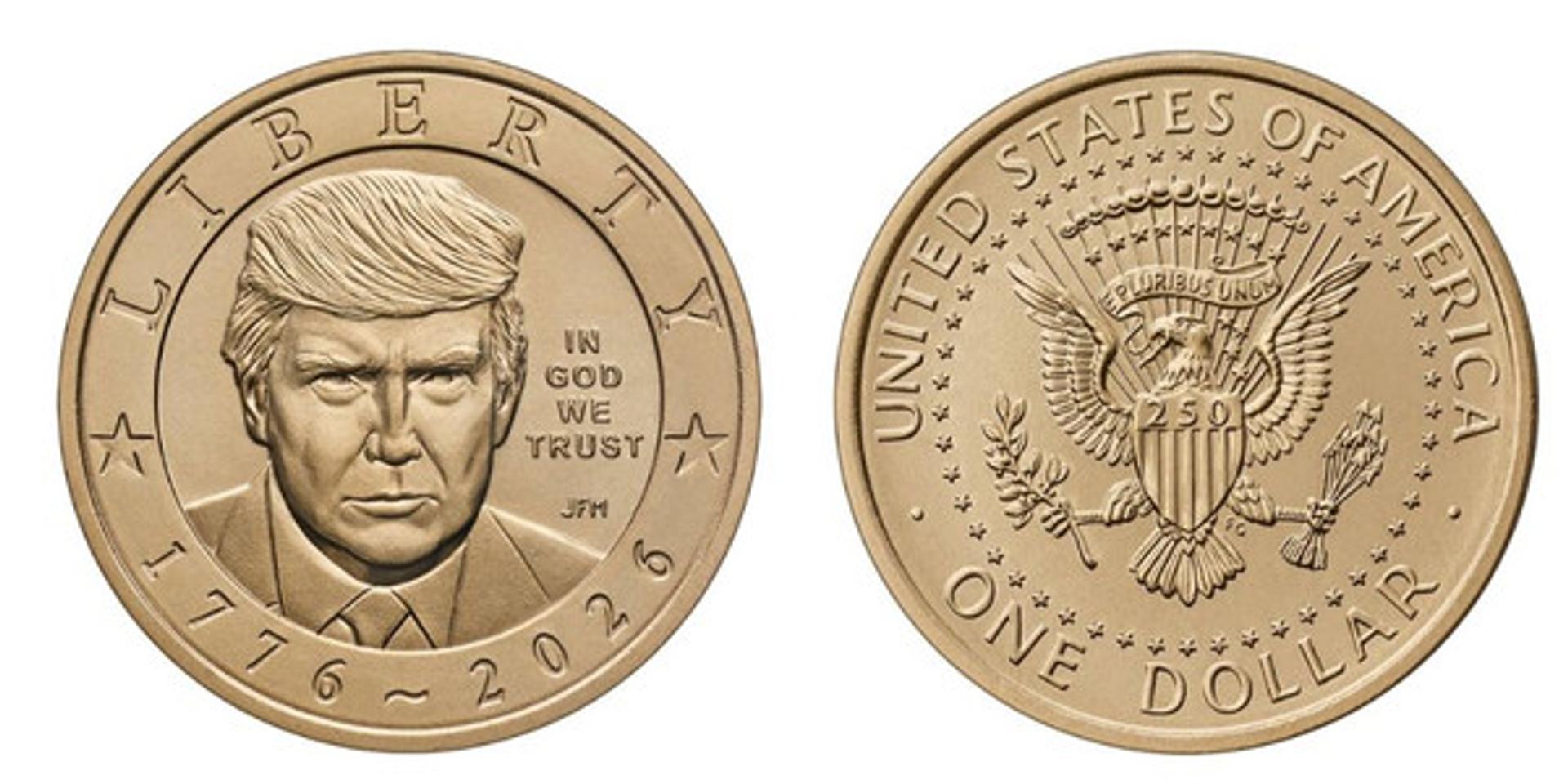 US Mint commemorates America 250 with $1 gold coin emblazoned with Trump's face