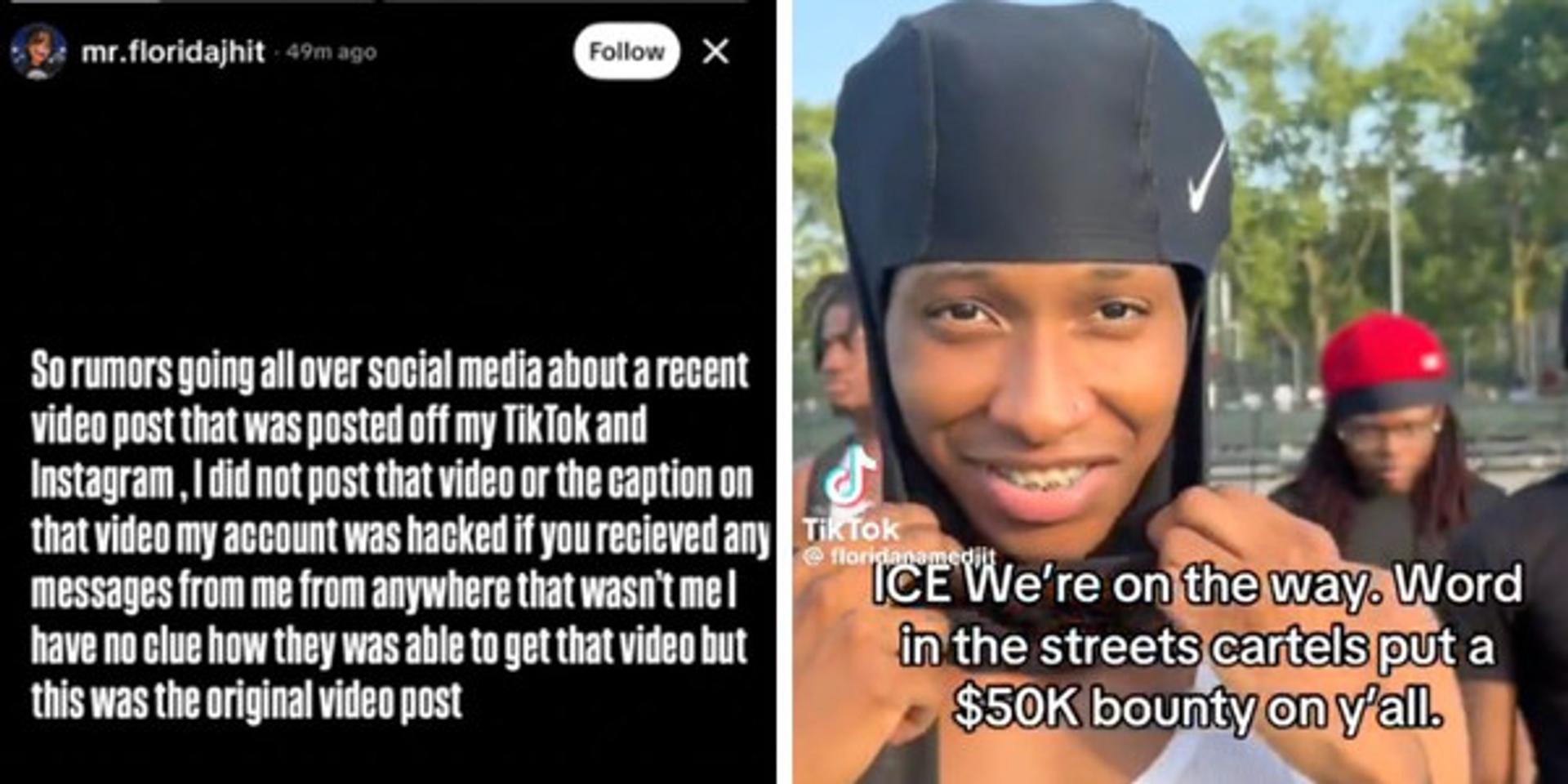 TikTok user claims account was ‘hacked’ after video threatening ICE agents flagged by DHS