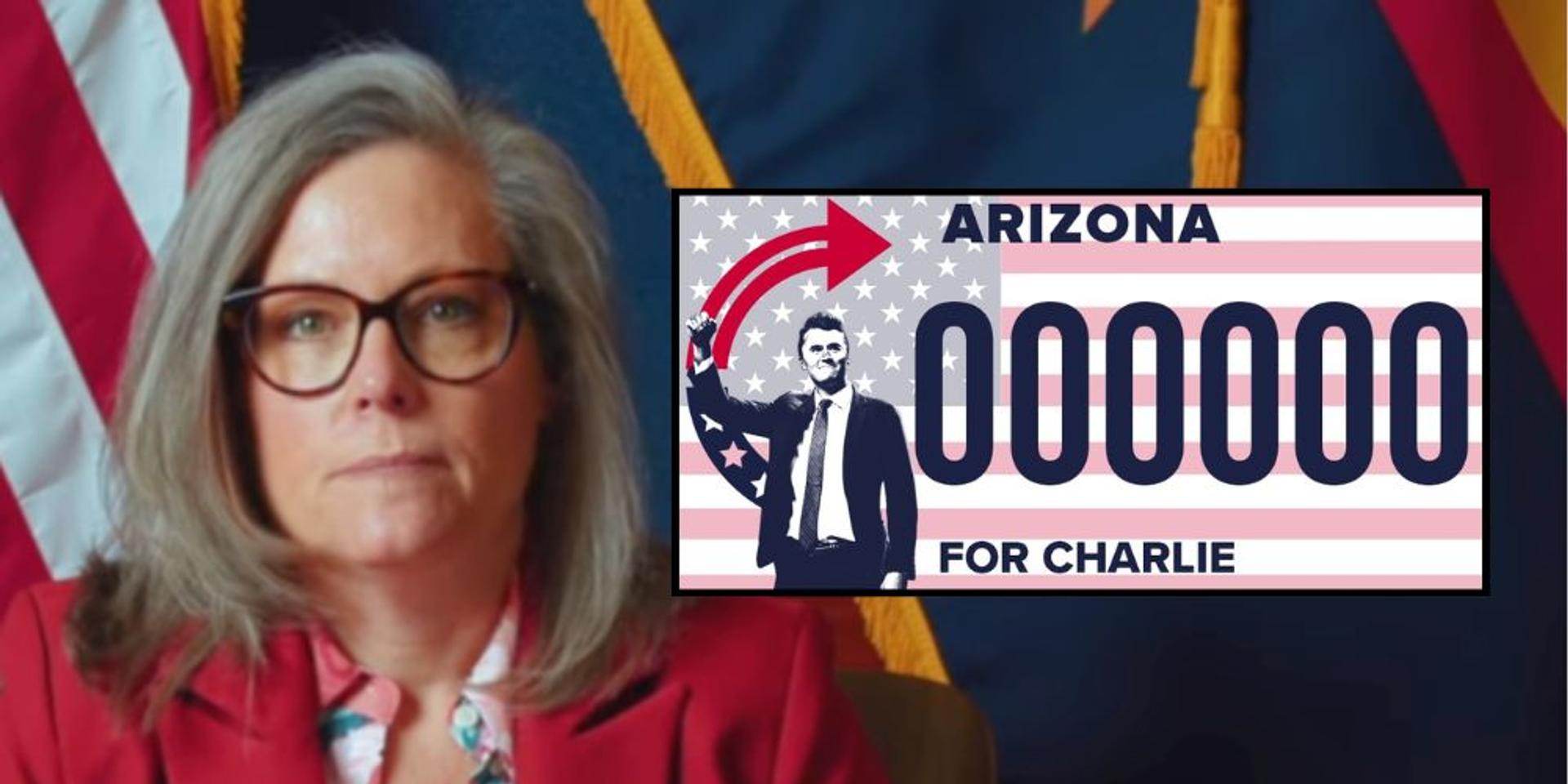 Katie Hobbs vetoes 'For Charlie' Arizona license plate bill honoring late TPUSA founder