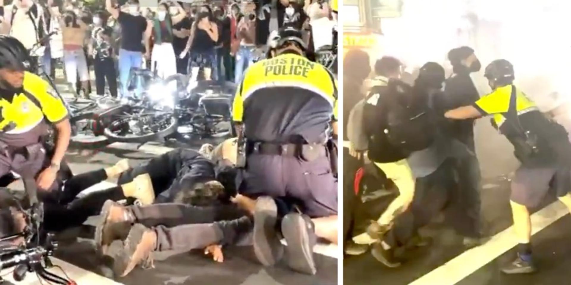 13 arrested in Boston, 4 officers injured during mass leftist 'flood downtown for Palestine' protest
