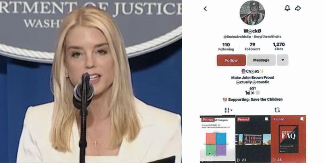 FBI nabs anarchist TikToker who offered $45,000 bounty for Pam Bondi's life