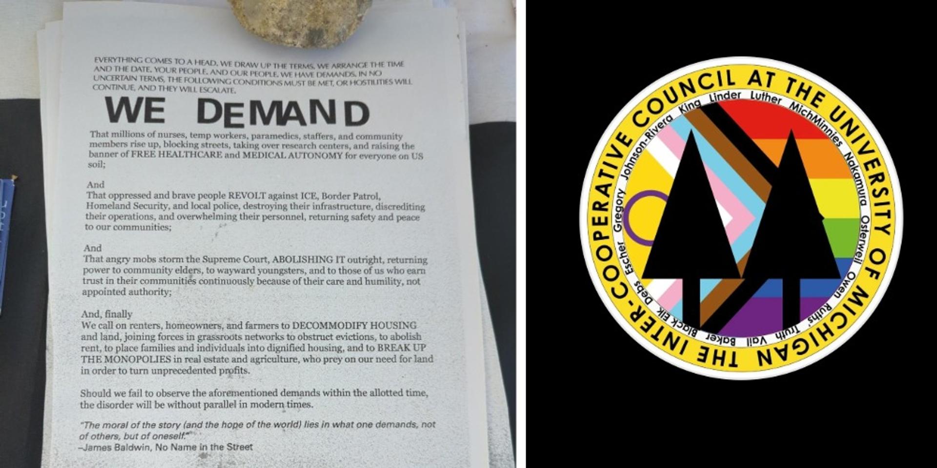 Far-left group hands out flyers at Michigan No Kings protest vowing to escalate 'hostilities' unless police, Supreme Court abolished