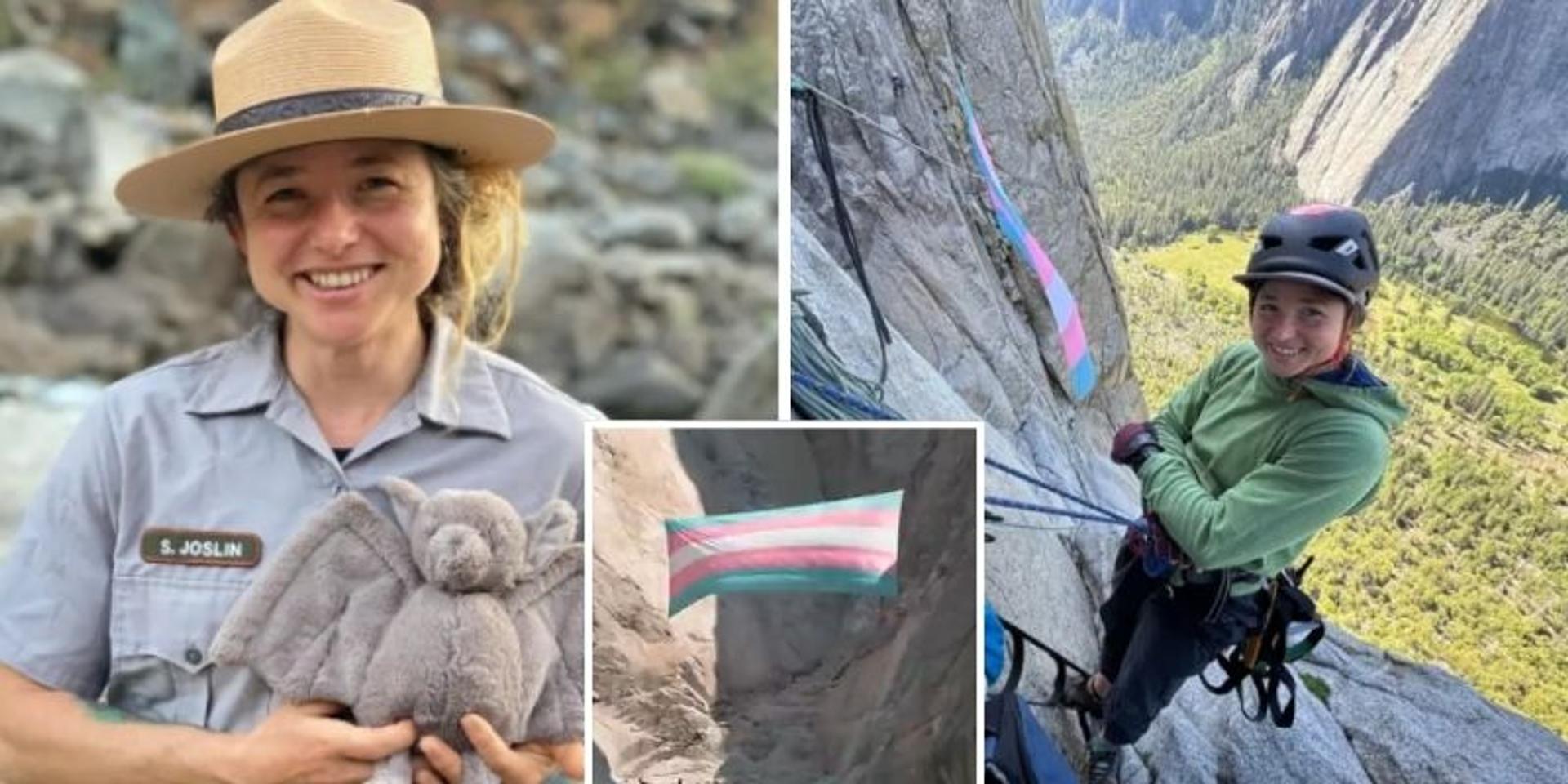 Yosemite non-binary park ranger fired for hanging 66-foot trans flag across El Capitan rock formation