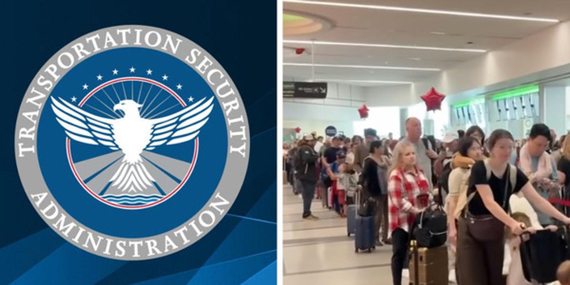 TSA wait times create lengthy airport lines as government shutdown drags on