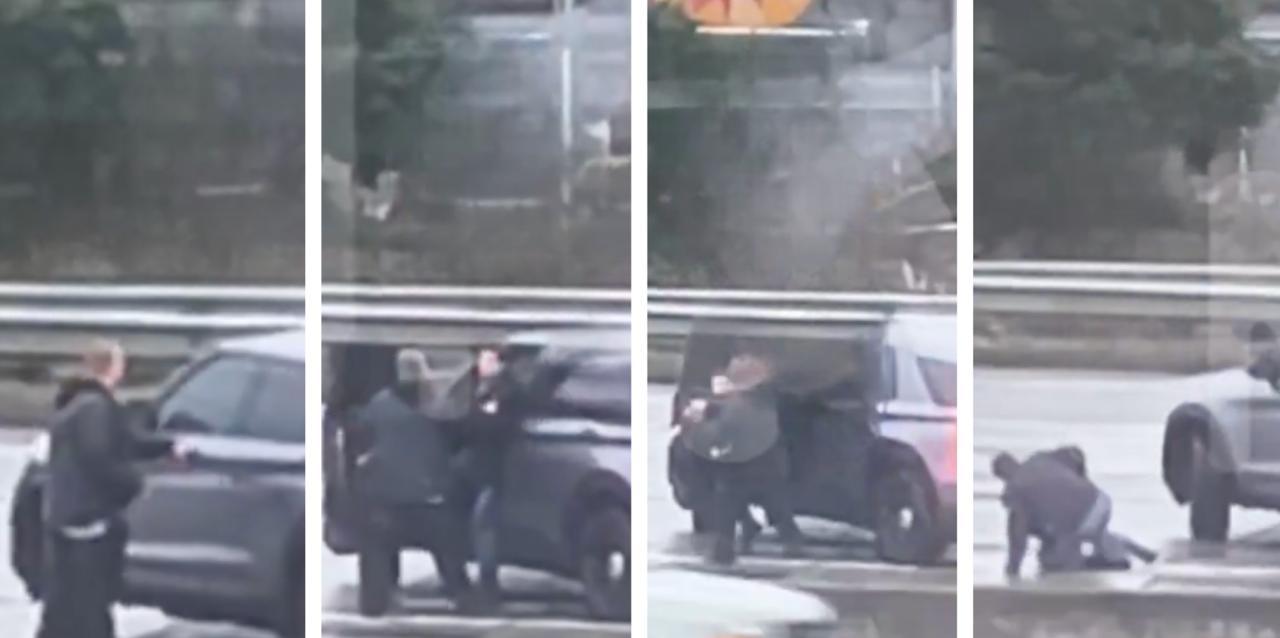Female Seattle cop responds to male pedestrian on highway—he knocks her down and steals her patrol car