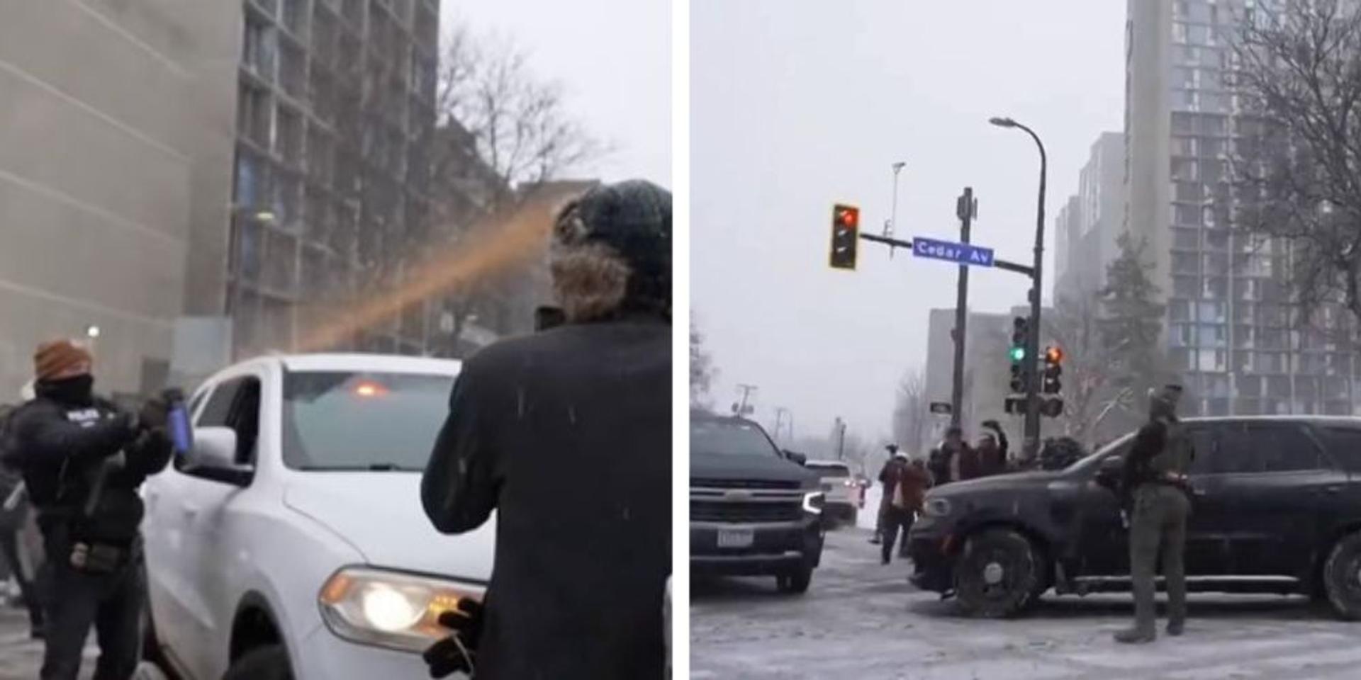 Anti-ICE agitators pepper sprayed after blocking law enforcement from carrying out arrests in Minneapolis Somali neighborhood
