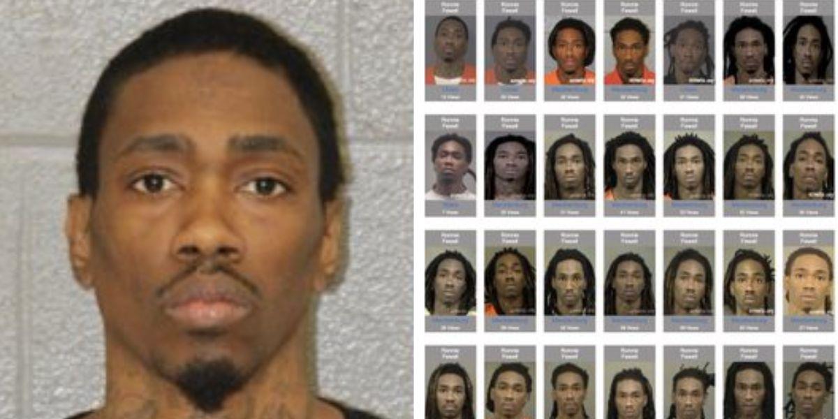 Man charged with murder in North Carolina had 40 previous arrests
