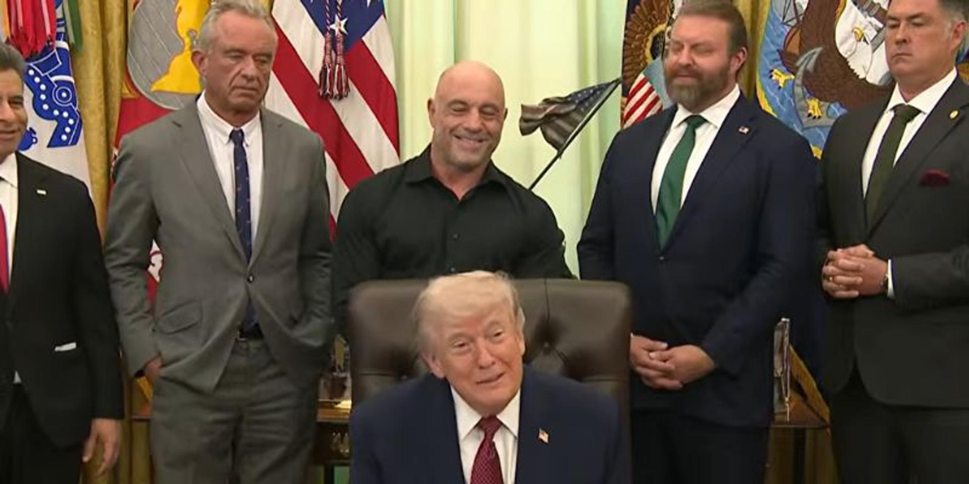 Joe Rogan joins Trump at WH for signing of order to fast-track psychedelic drug research