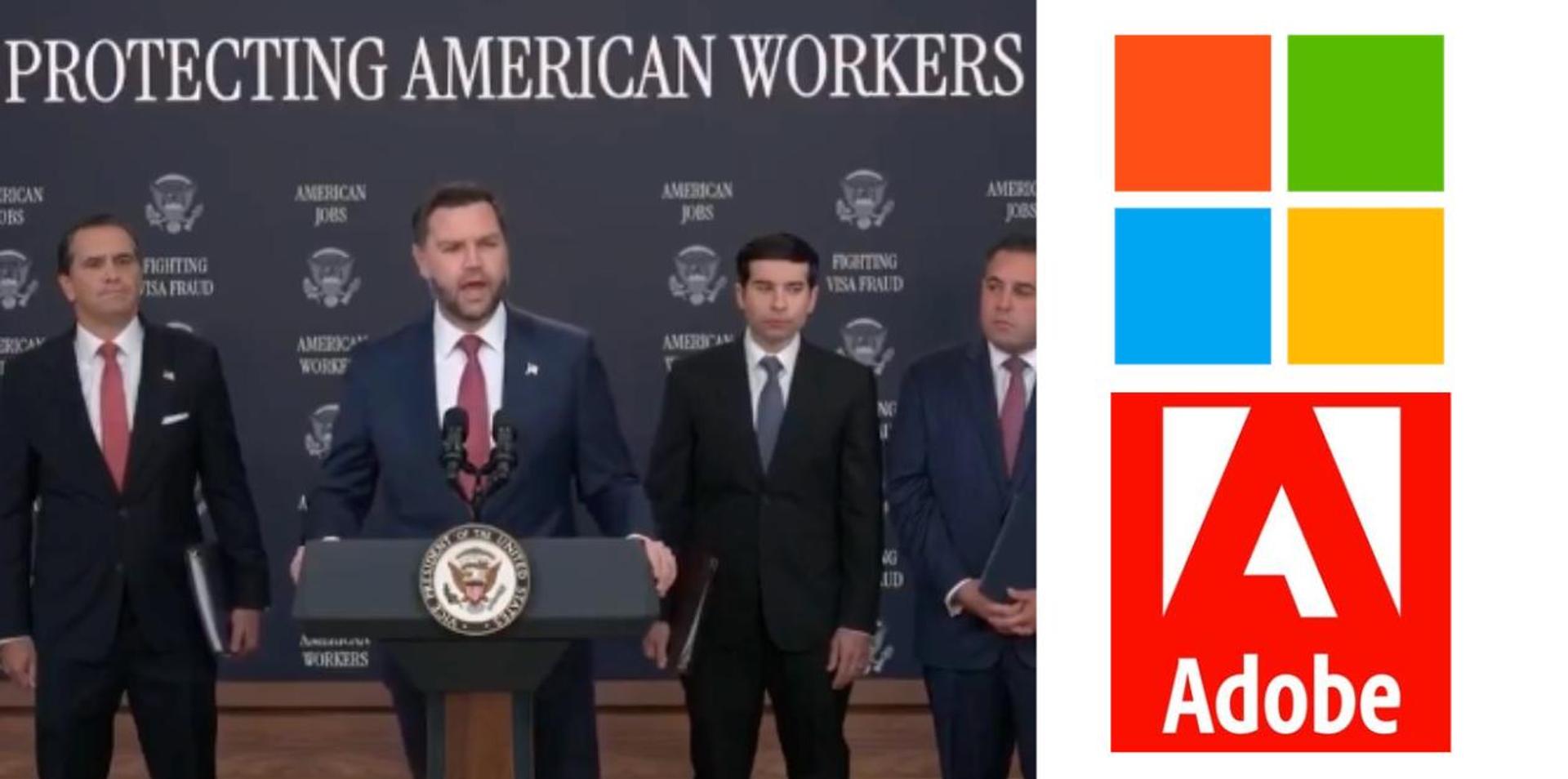 BREAKING: Trump admin suspends Microsoft, Adobe from H-1B, permanent residency programs