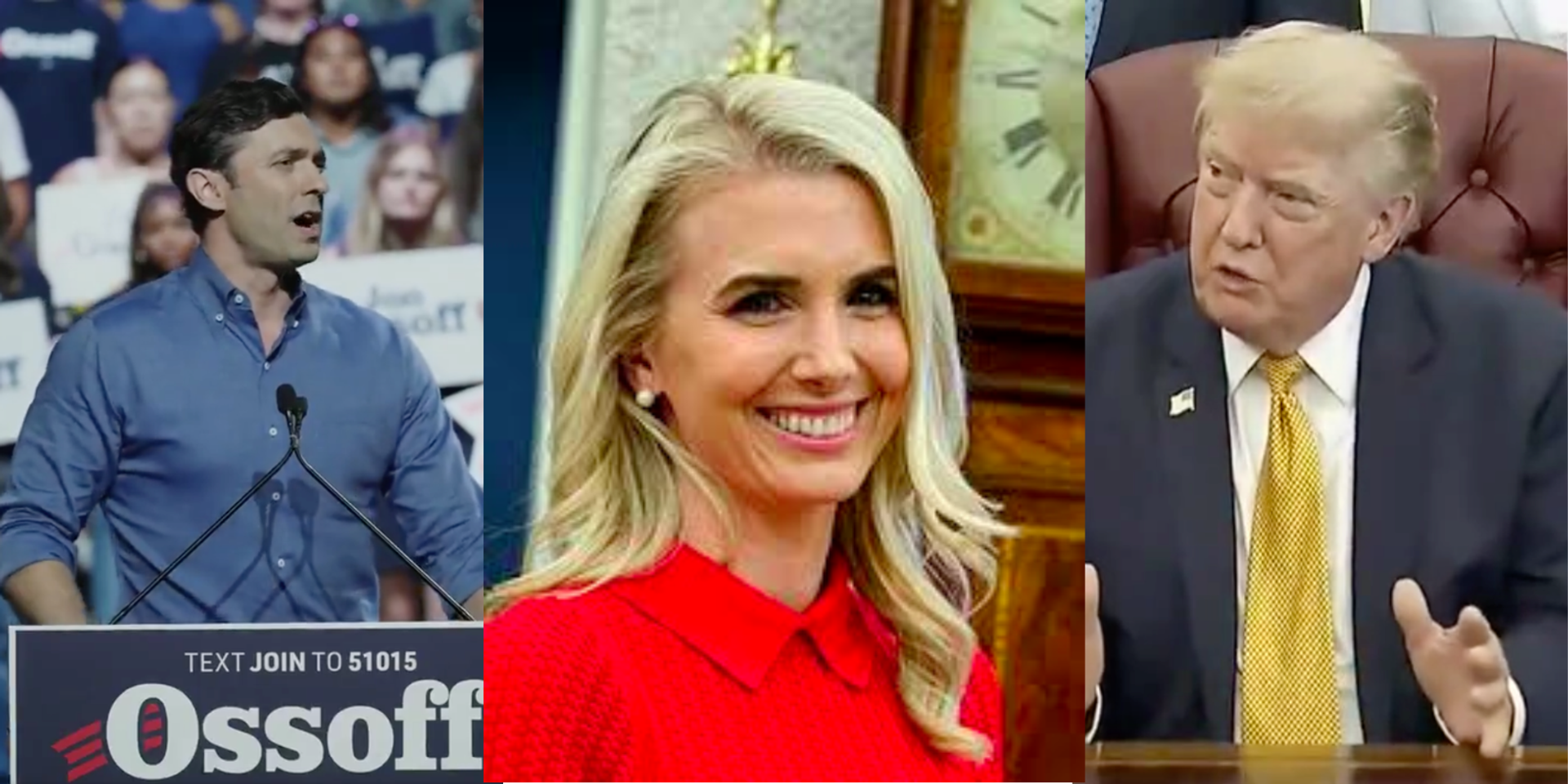 Jon Ossoff slammed as 'cringeworthy feminine theatre kid' for insinuating Trump is sleeping with aide Natalie Harp