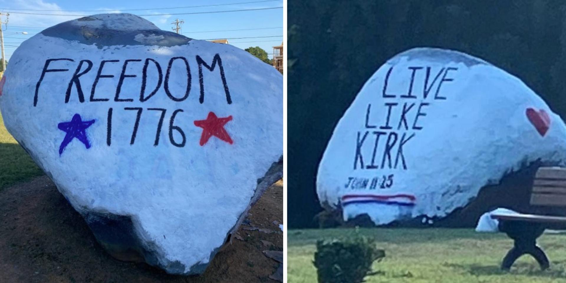 North Carolina school district agrees to pay $95,000 to settle student's lawsuit over Charlie Kirk tribute rock being painted over