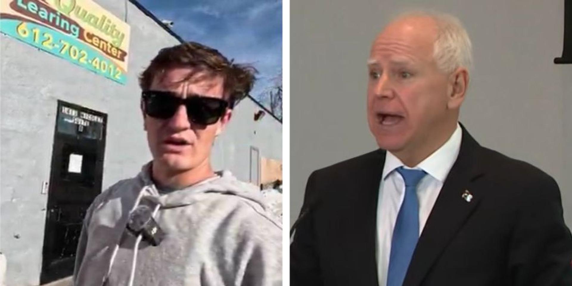 Gov Tim Walz's office claims he has 'worked for years to crack down on fraud' in Minnesota after viral Nick Shirley exposé