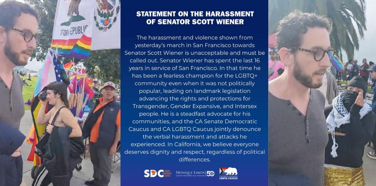 Dems condemn attack on Scott Wiener at Pride—ignore trans militants and antisemitism