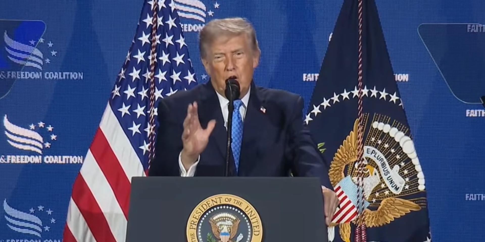'Freedom is the future': Trump warns Americans about the threat of 'hardcore, godless communists' on the rise