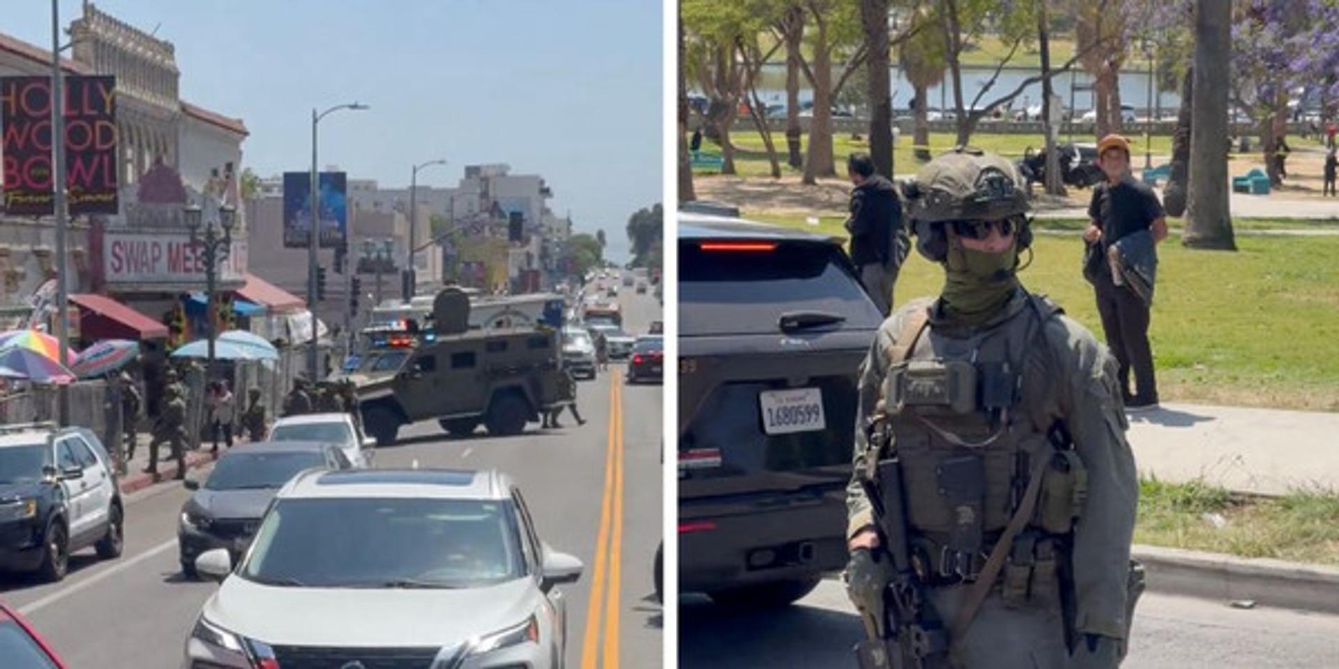 Federal agents raid open air drug market at LA's MacArthur Park, haul away drug dealers