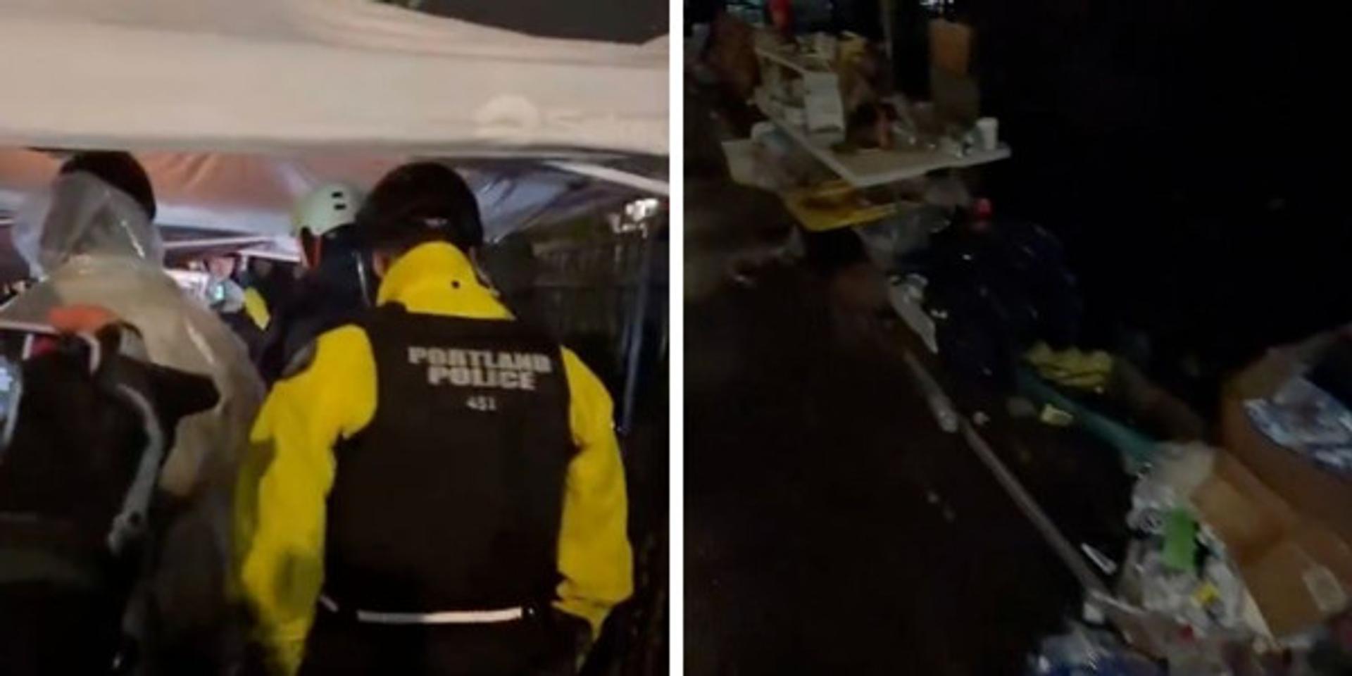 Portland police clear Antifa encampment after viral video shows militants taking over streets, directing traffic