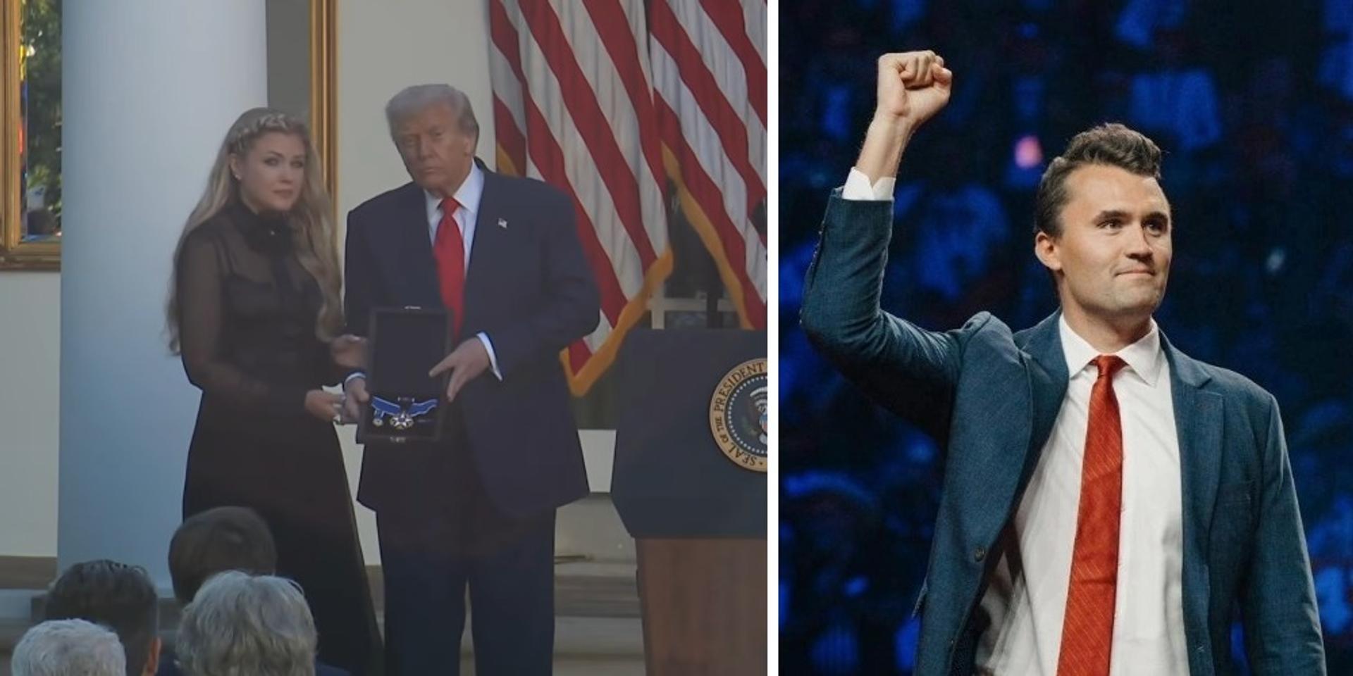 BREAKING: Trump posthumously awards 'the late, great' Charlie Kirk the Presidential Medal of Freedom