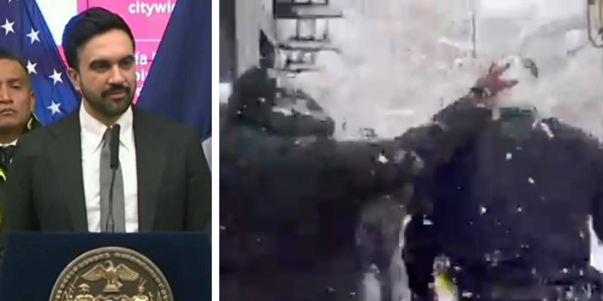 NYPD cops hospitalized after mob pelts them with snow, ice—Mamdani claims it was just a 'snowball fight'