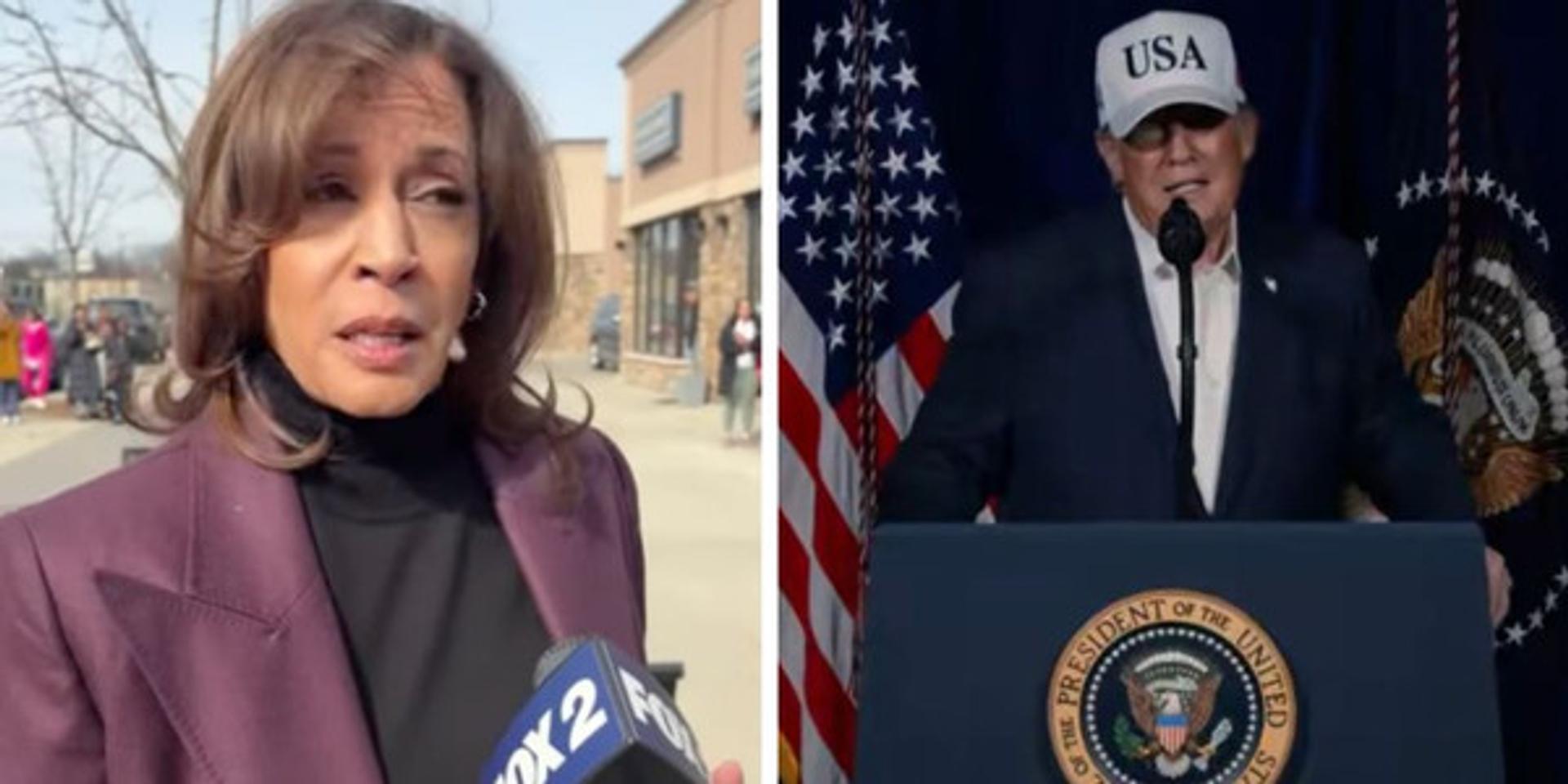 Kamala Harris condemns Iran strikes, says Trump ‘dragged us into a war’