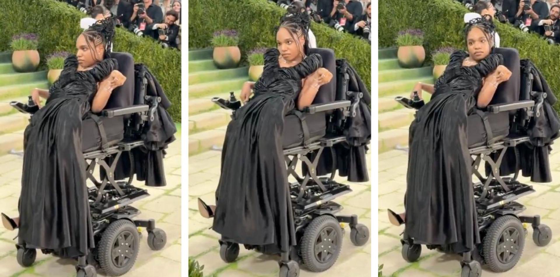 First black transgender woman with quadriplegic cerebral palsy signed to a modeling agency rages against whiteness at Met Gala