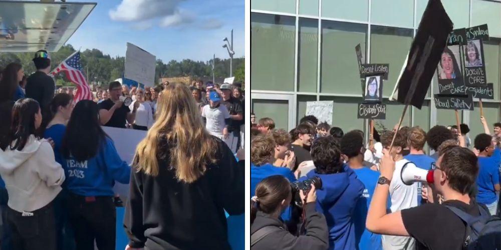 Hundreds of Bothell High School students walk out after WA school board removes cops on campus