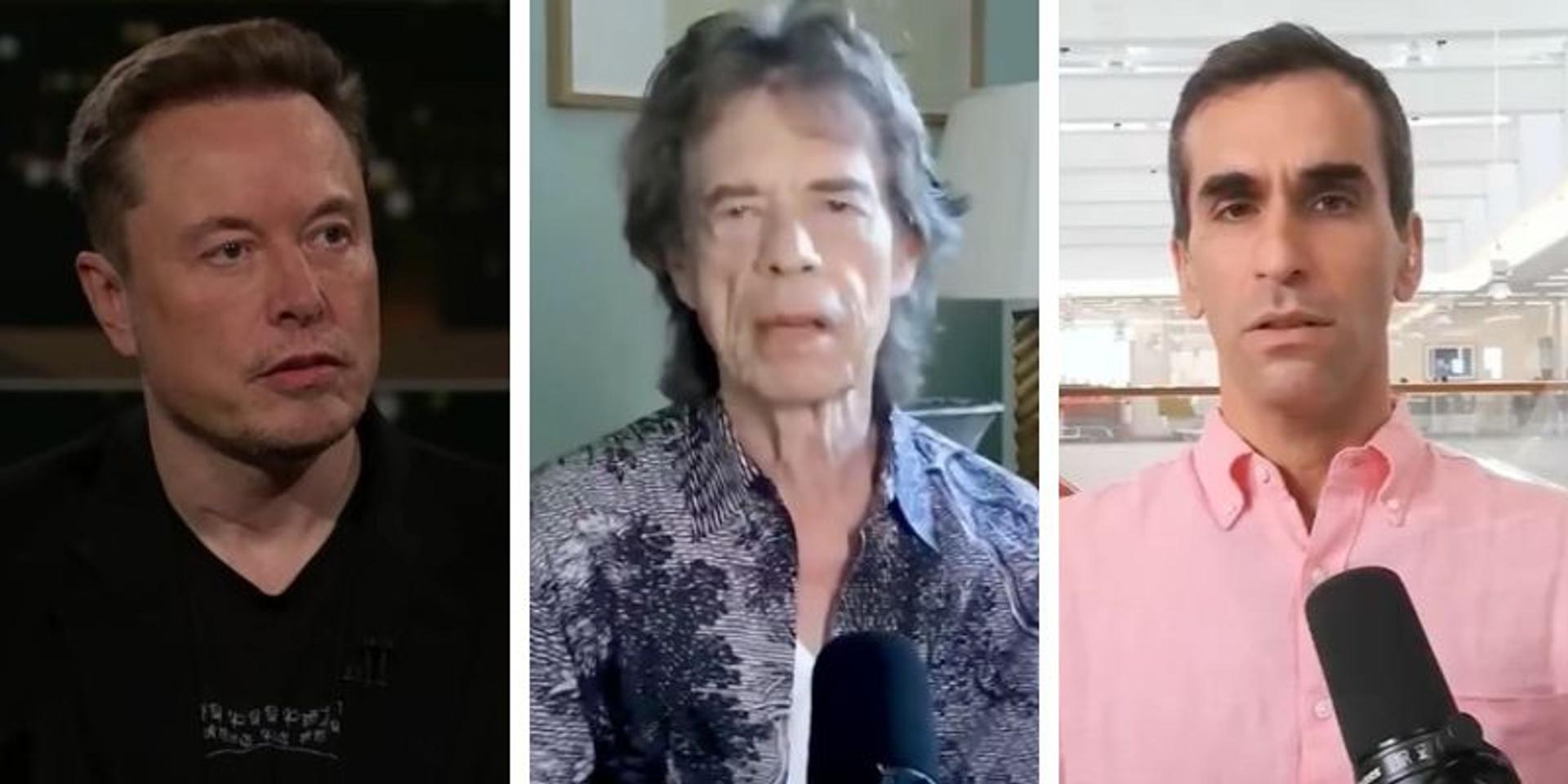 Mick Jagger reveals he praised Elon Musk in a new song—NYT journo is shocked