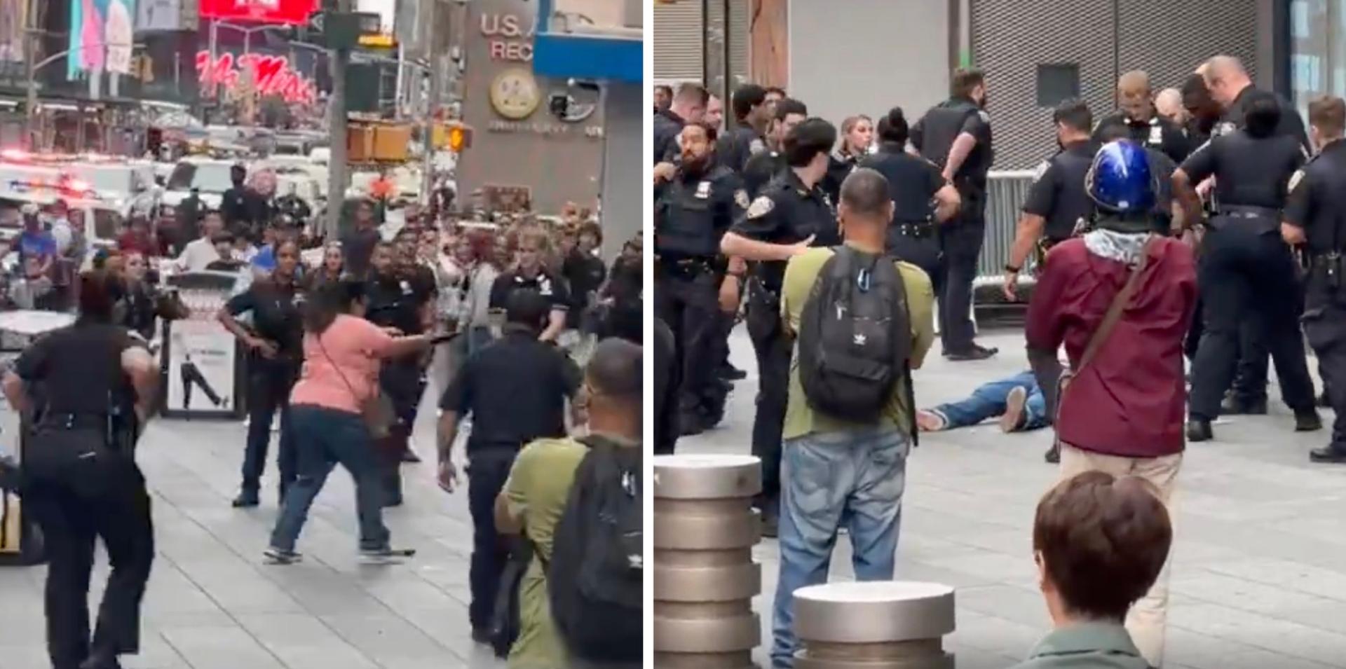 Woman on stabbing spree in Times Square fatally shot by NYPD after killing one
