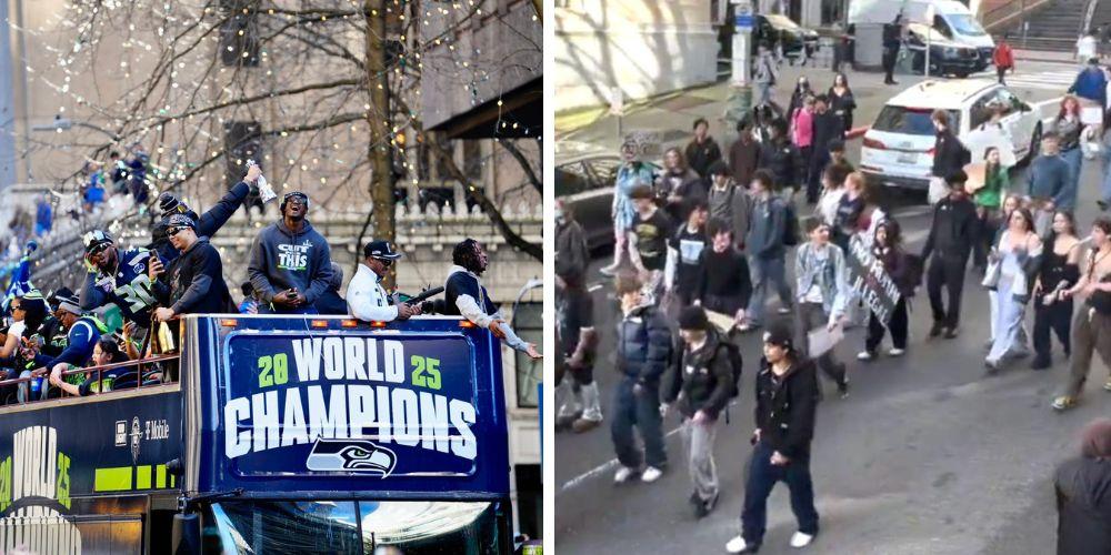 Seattle Public Schools didn’t excuse students for Seahawks parade, but teachers canceled class for ICE protest