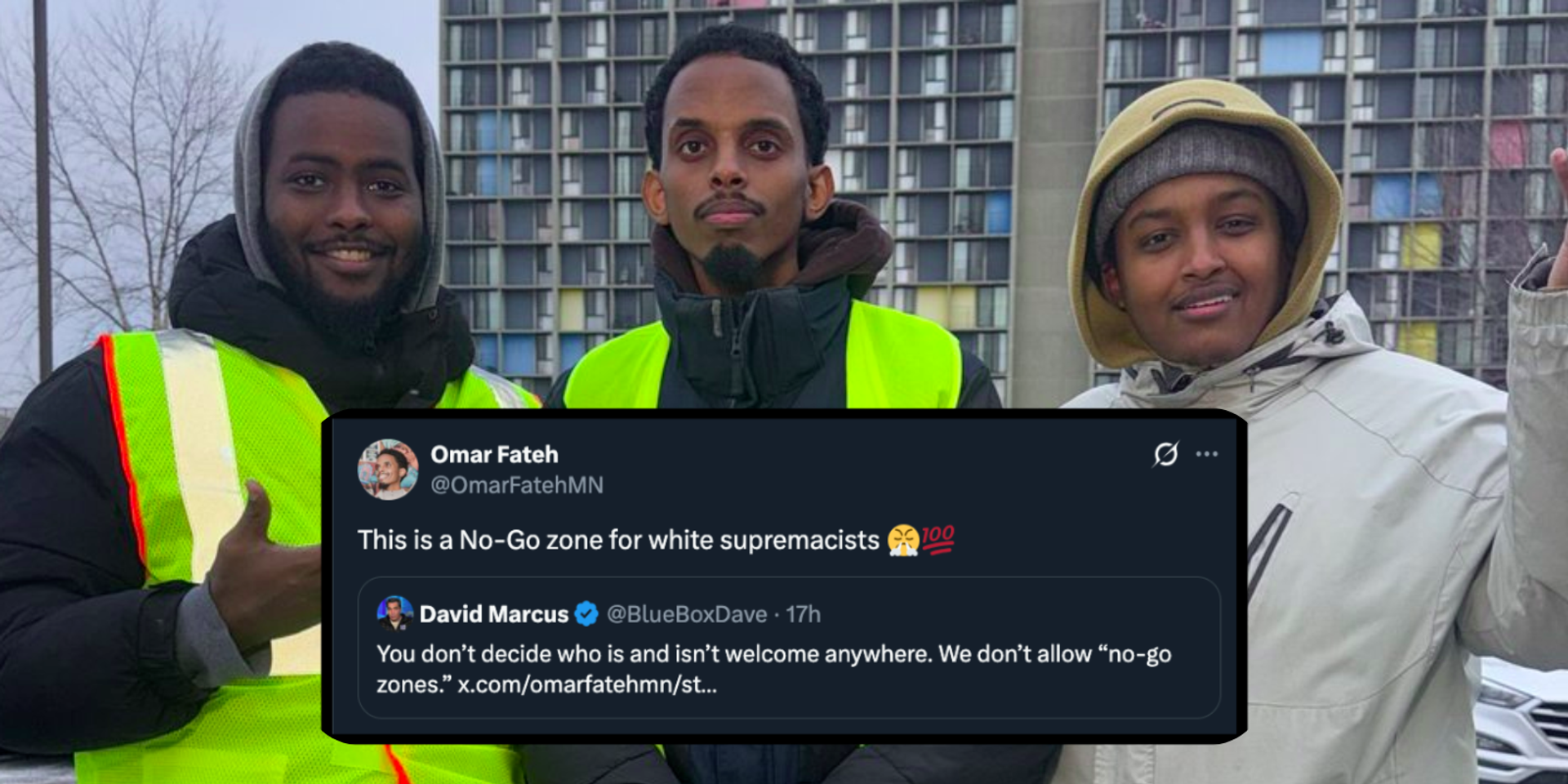 Minnesota state senator Omar Fateh declares Somali neighborhood a 'no-go zone for white supremacists,' says they have their own patrol
