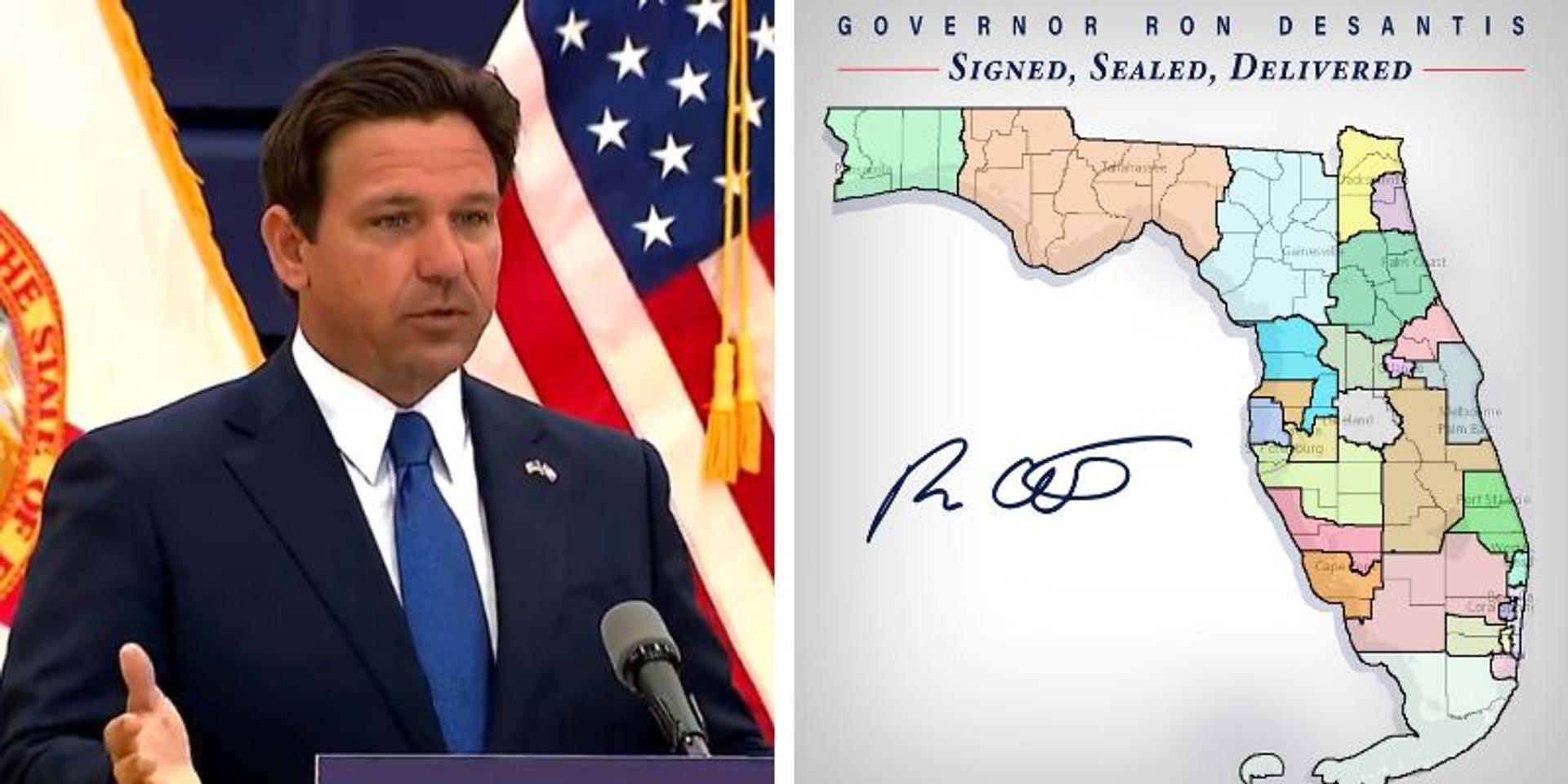Ron DeSantis admin hit with lawsuit over Florida's new district map making 4 more GOP seats