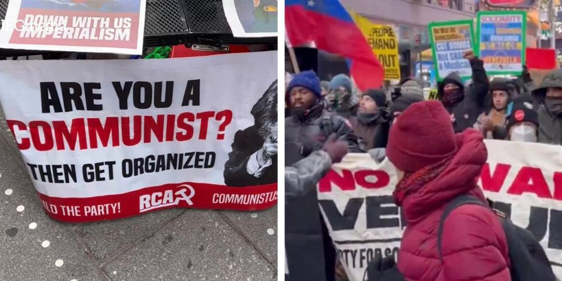 Communists swarm NYC to rally, recruit—demand release of Maduro