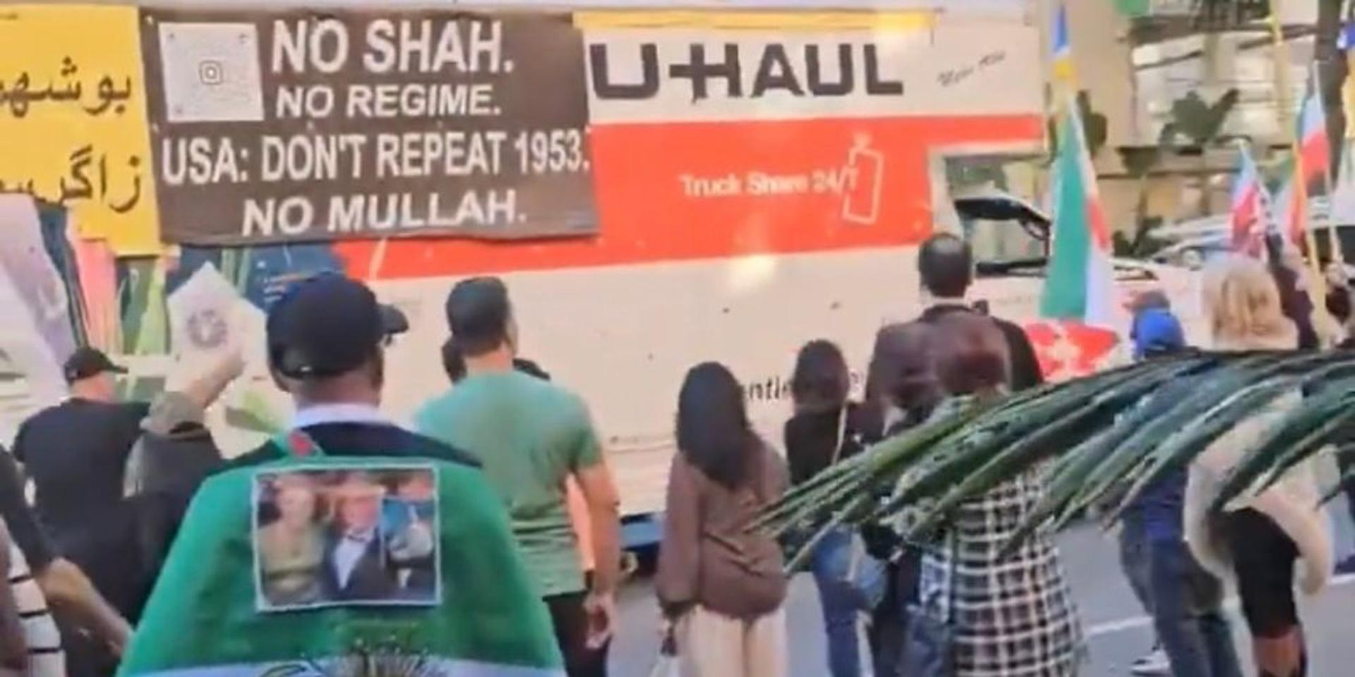 Man in custody after driving U-Haul into anti-Iran regime rally, one injured