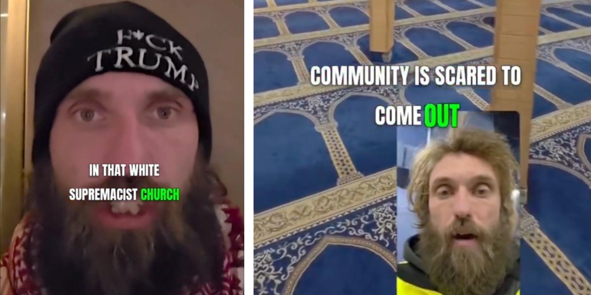 Agitator William Kelly 'feels good' about terrorizing Christians in 'white supremacist' St Paul church after visiting mosque