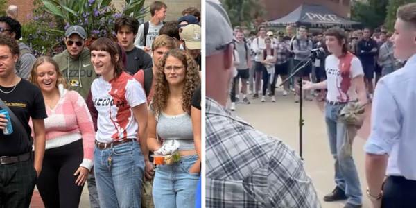 UPDATED: Mizzou trespasser in 'bloodied' Freedom shirt to mock Charlie Kirk’s assassination at TPUSA tabling event